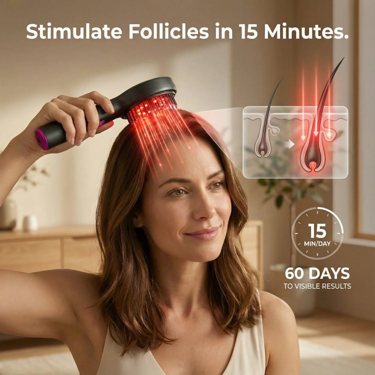 Nicebeam 3-in-1 Scalp Massager with Red Light Therapy for Hair Growth & Scalp Health Nicebeam