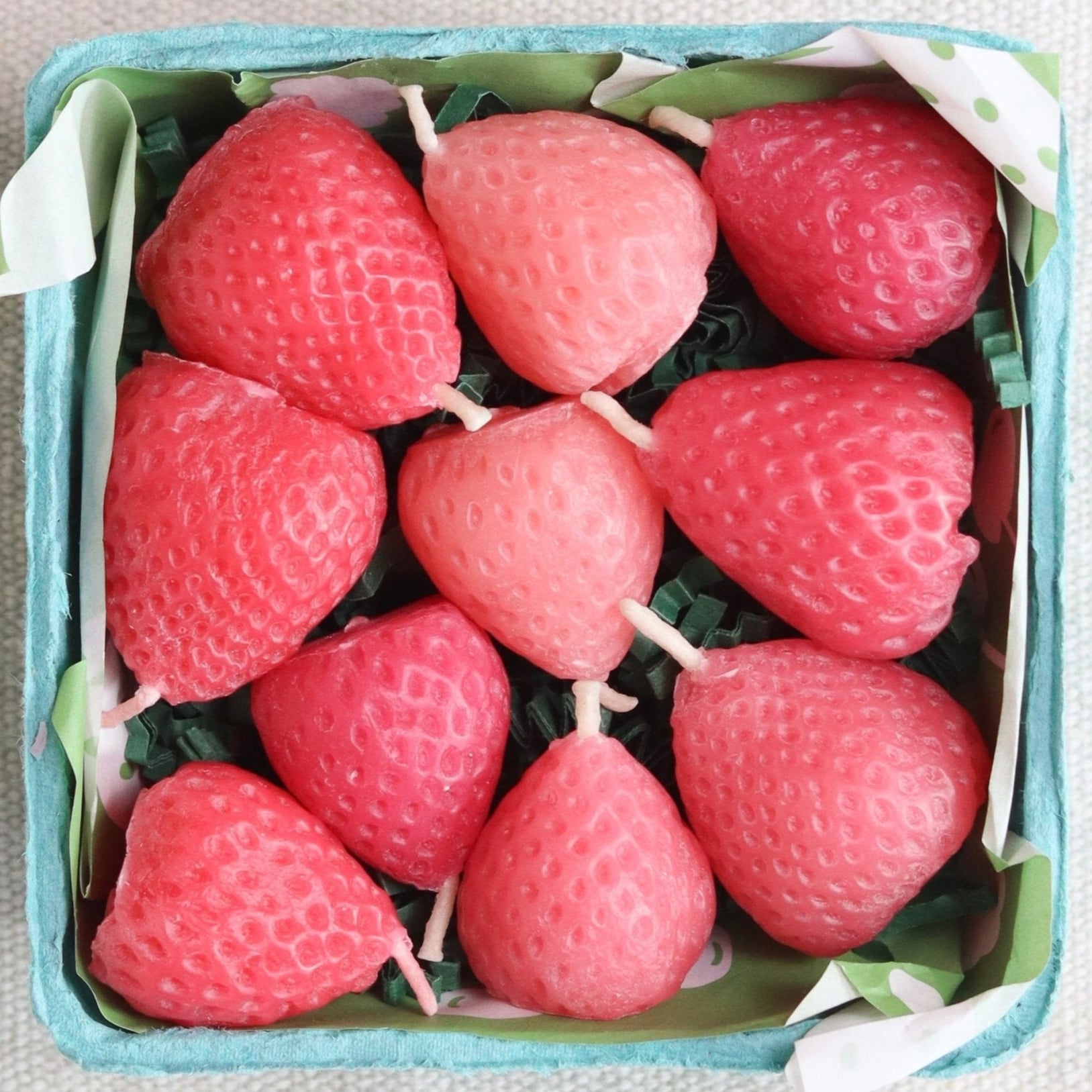 Pink Strawberry Birthday Beeswax Candles Happy Organics