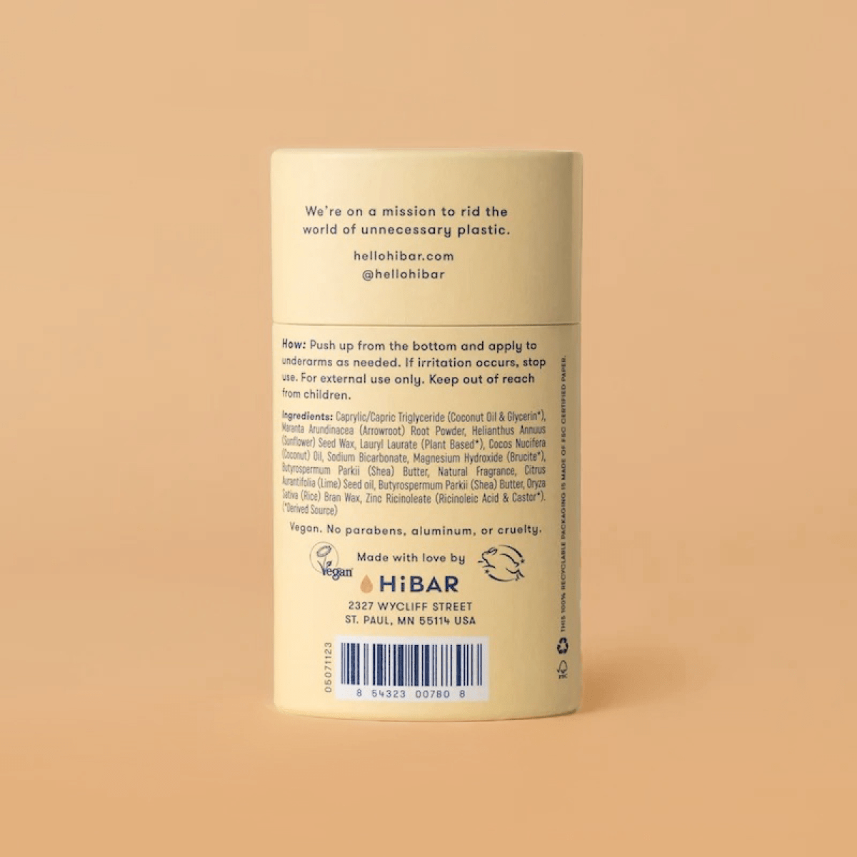 Plastic-Free Deodorant HiBAR