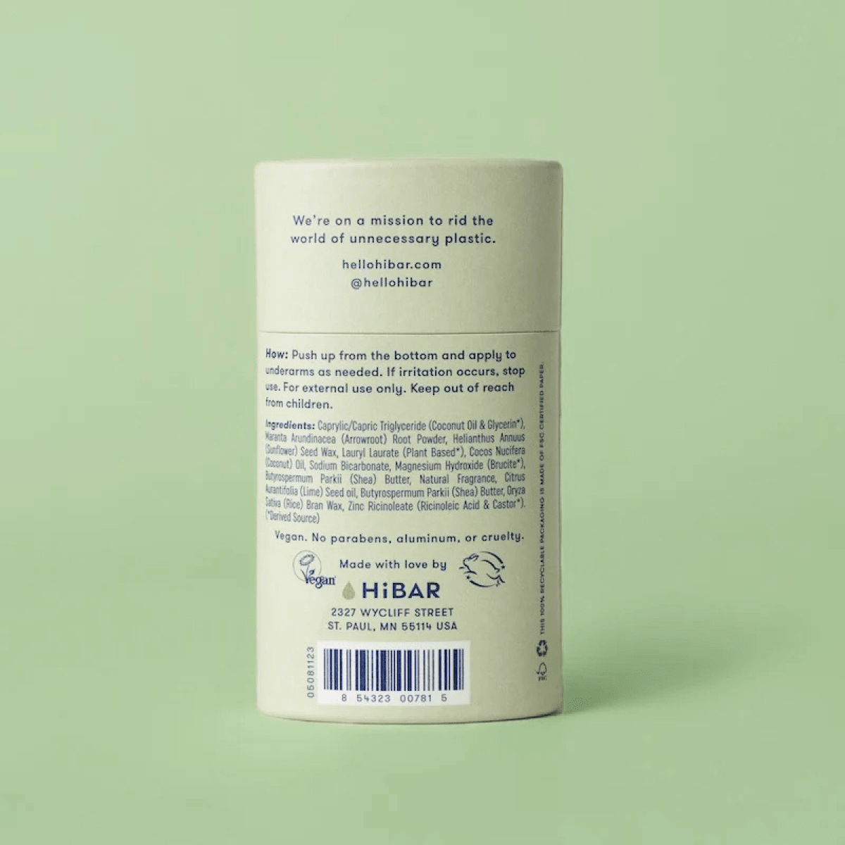 Plastic-Free Deodorant HiBAR