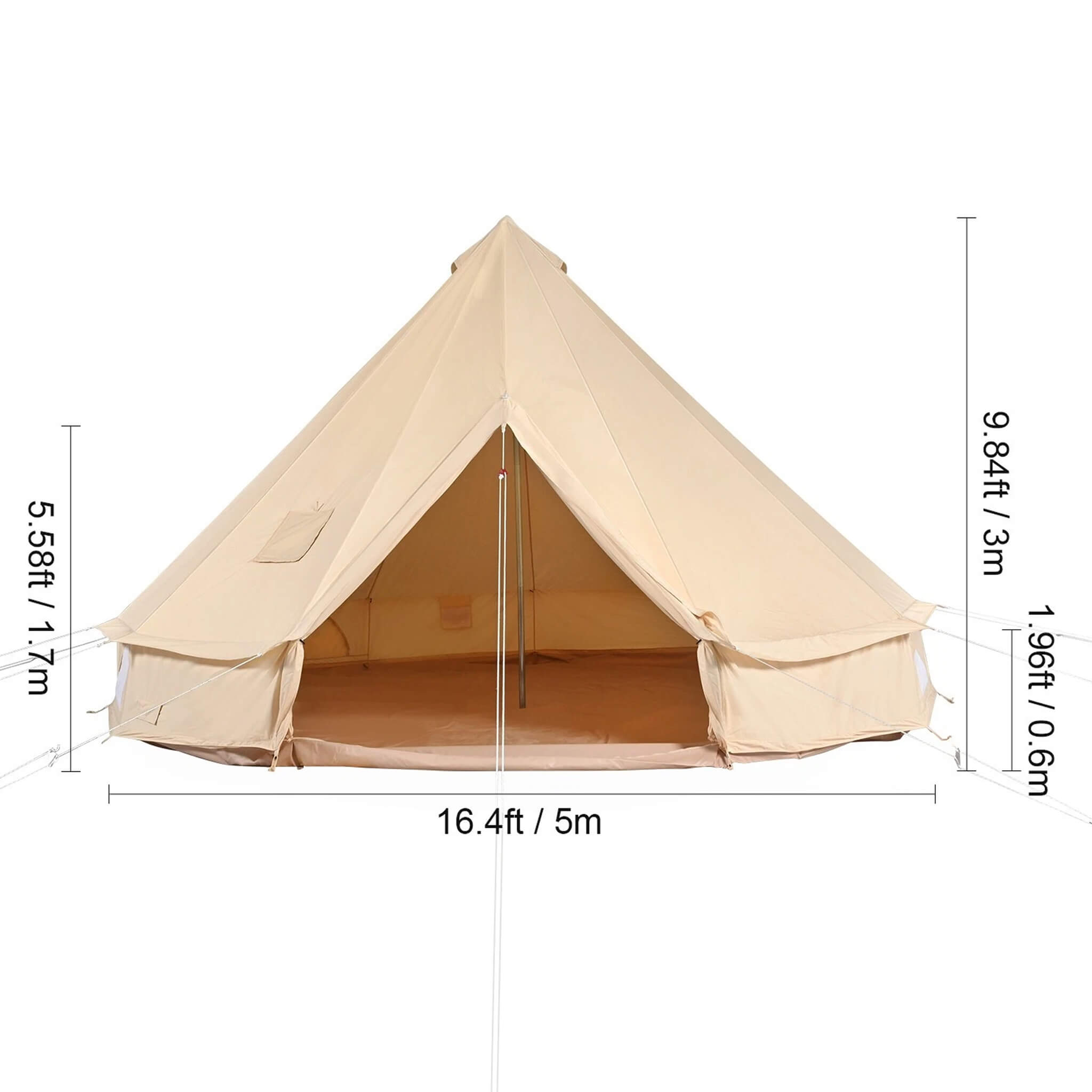 Premium 4 - Season Camping Canvas Bell Yurt Tent With Stove Jack (SAK47589) SAKSBY WHOLESALE