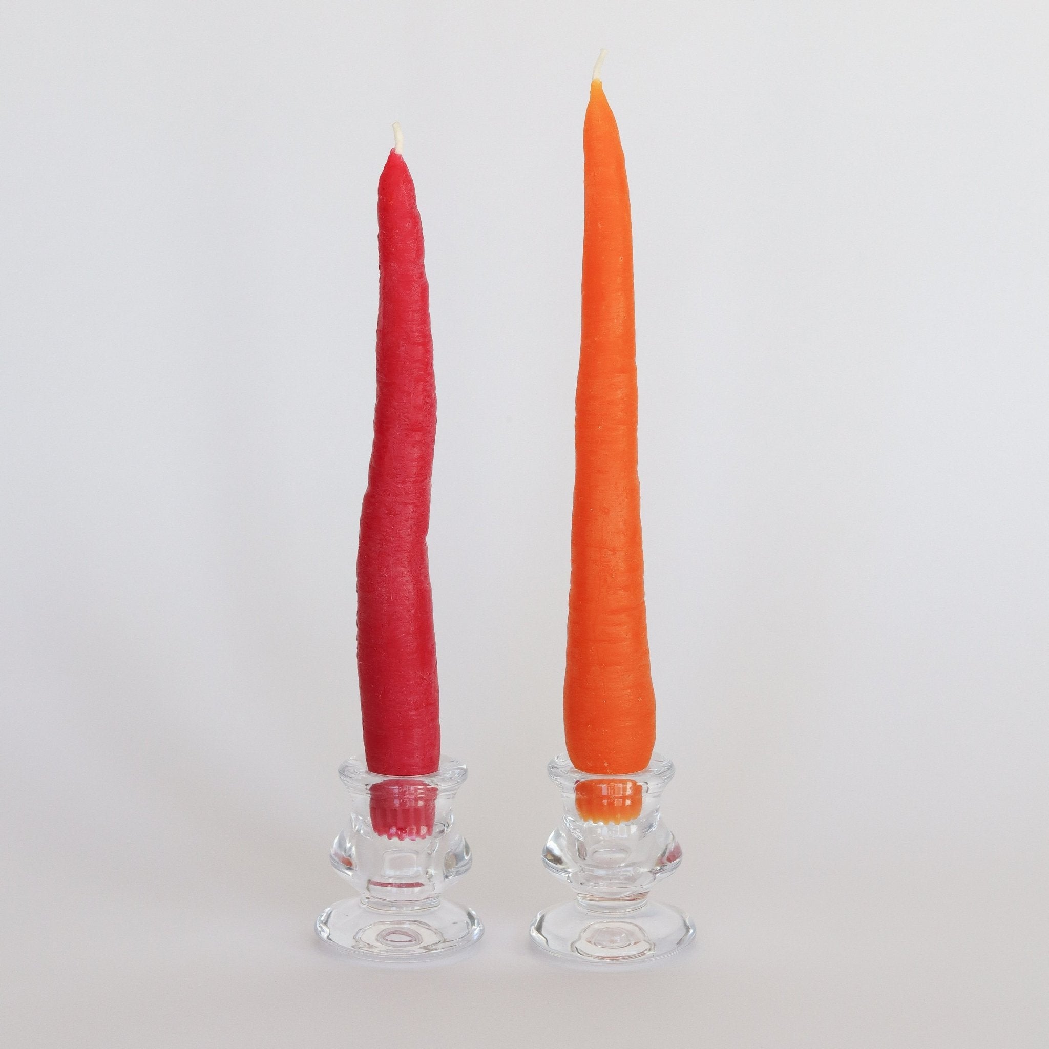 RAINBOW CARROT TAPER BEESWAX CANDLE - SET OF 2 Happy Organics