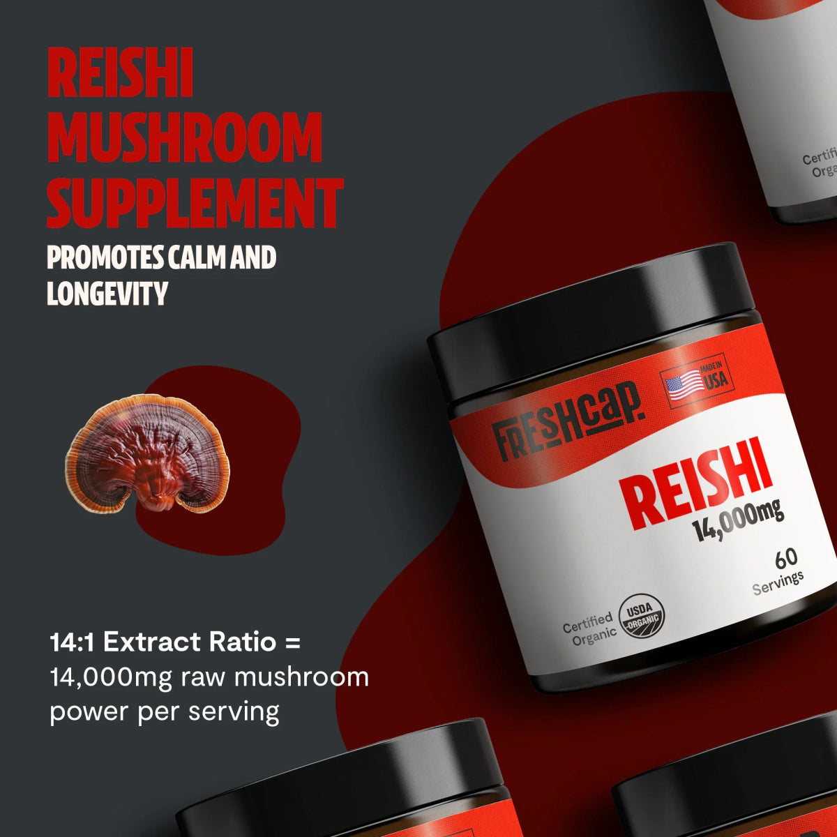 Reishi Mushroom Extract Powder FreshCap Mushrooms