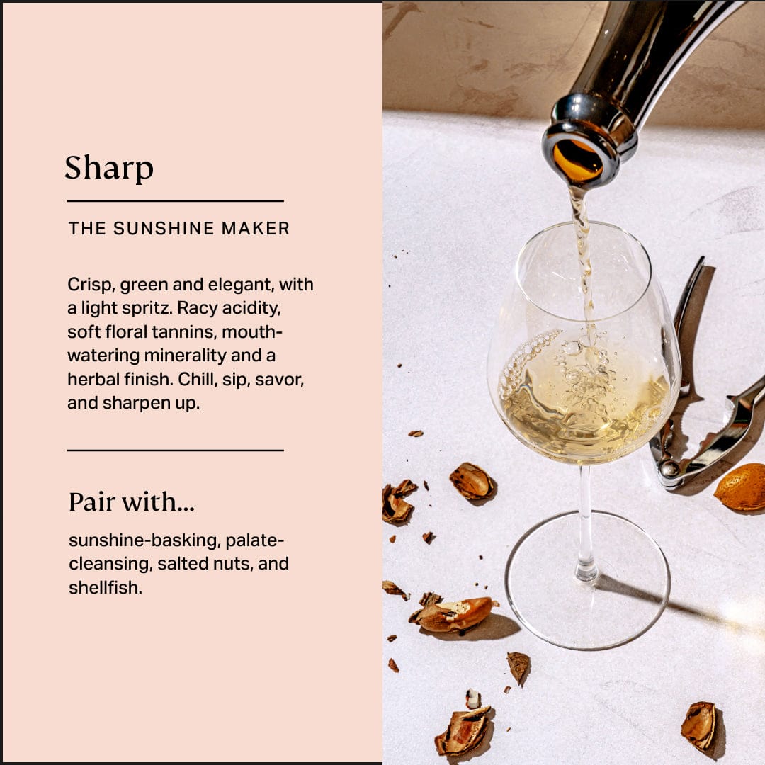 Sharp • Non - Alcoholic White Wine Alternative • Liquid Sunshine Three Spirit US