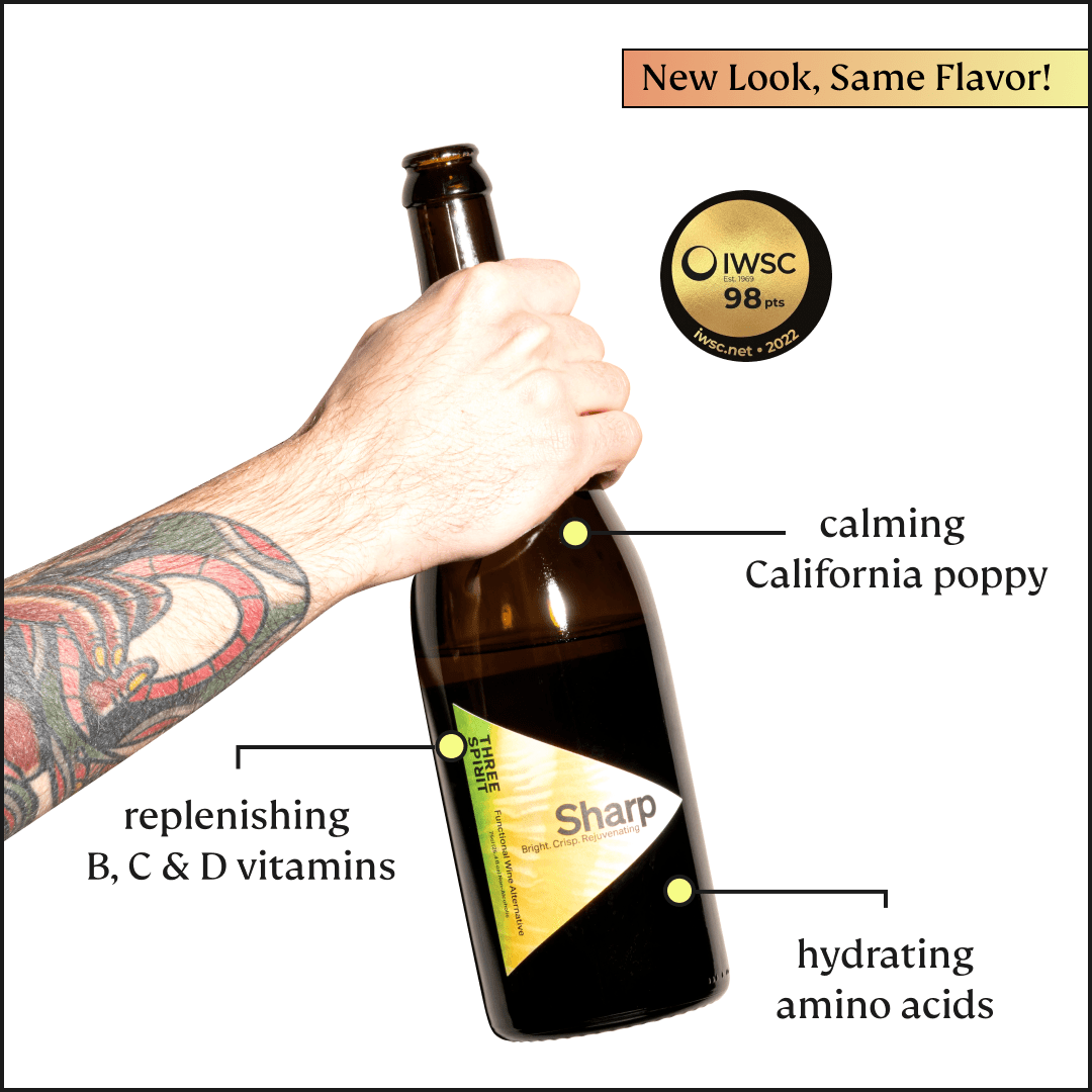 Sharp • Non - Alcoholic White Wine Alternative • Liquid Sunshine Three Spirit US