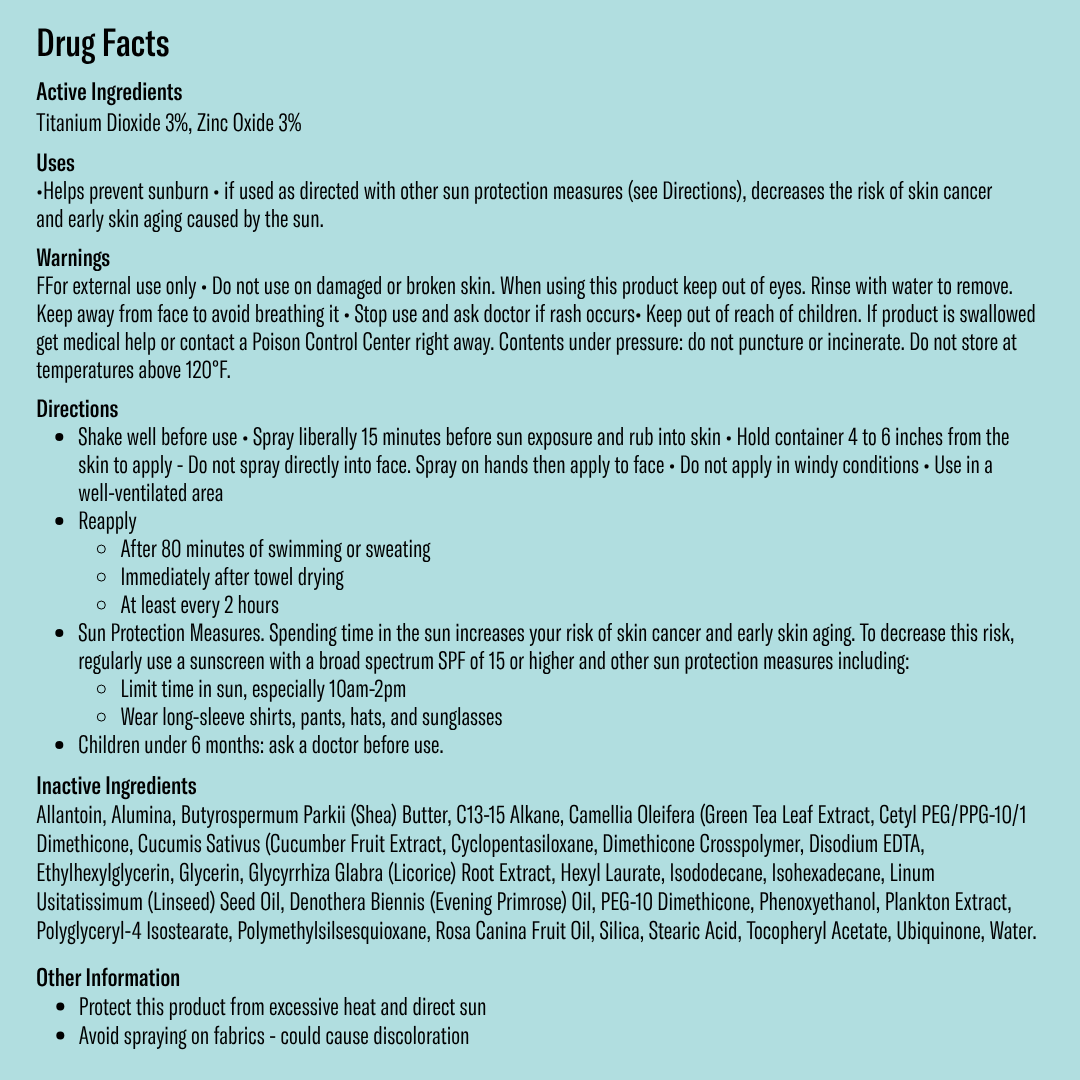 SPF 30 Mineral Fragrance - Free Non - Aerosol Spray Bask Suncare