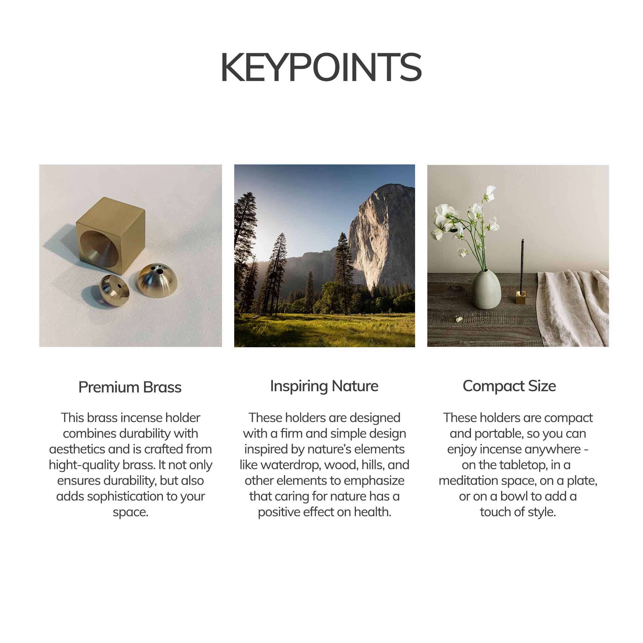 Sphere Brass Incense Holder CEDAR AND MYRRH