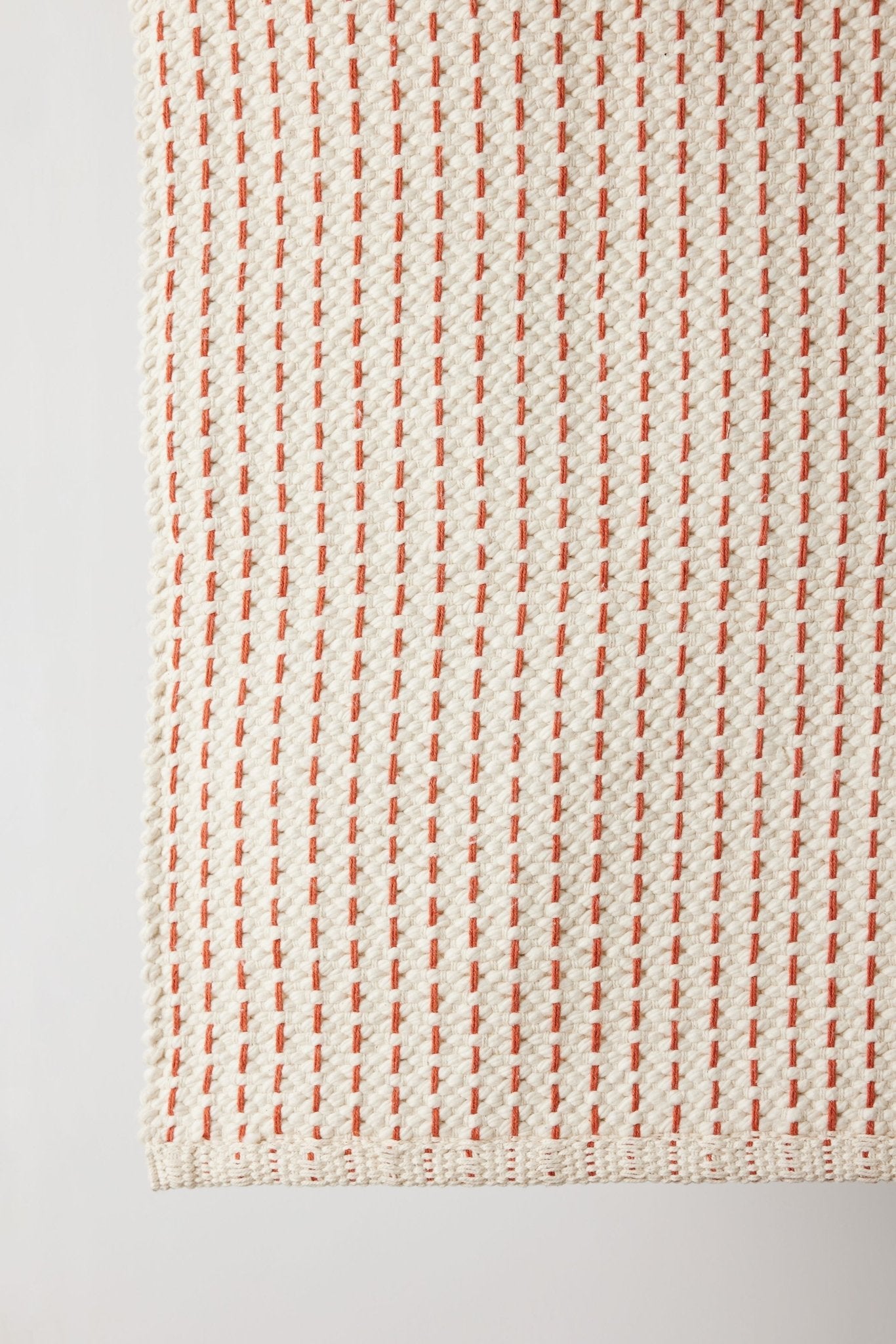 Terracotta Luxe Hand - Loomed Cotton Twill Mat Kanju Interiors