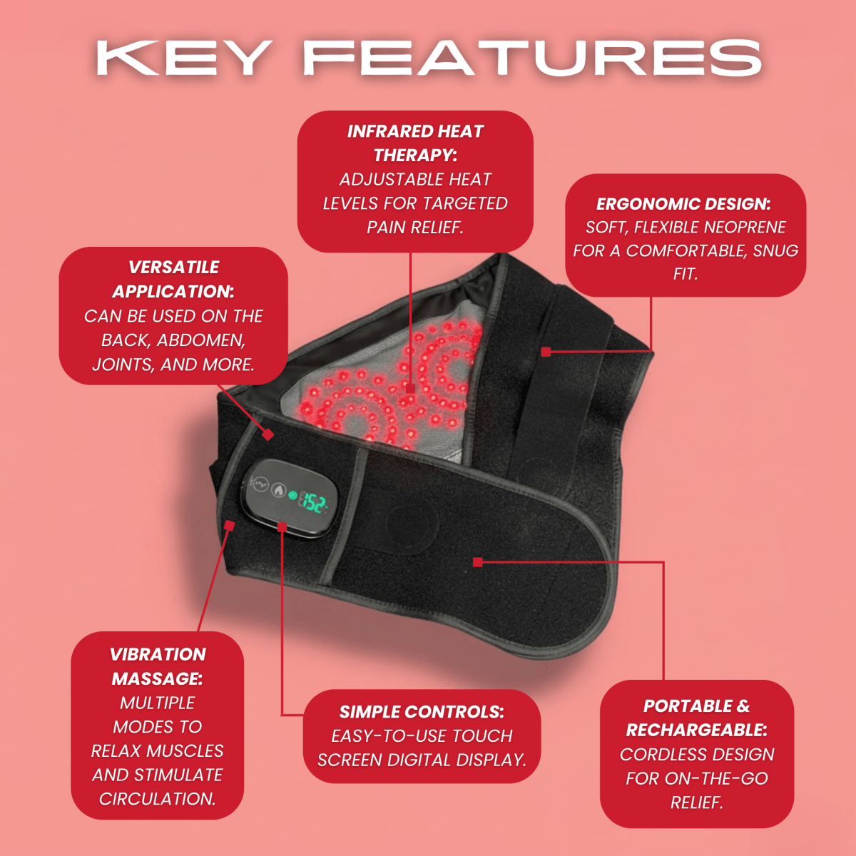 TheraBelt Red Light Therapy Recovery Belt Therasage