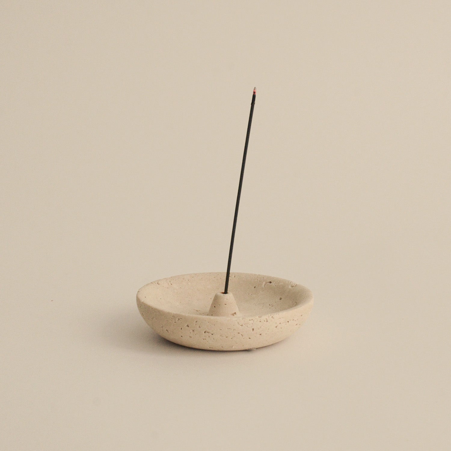 Travertine Incense Holder Plate CEDAR AND MYRRH