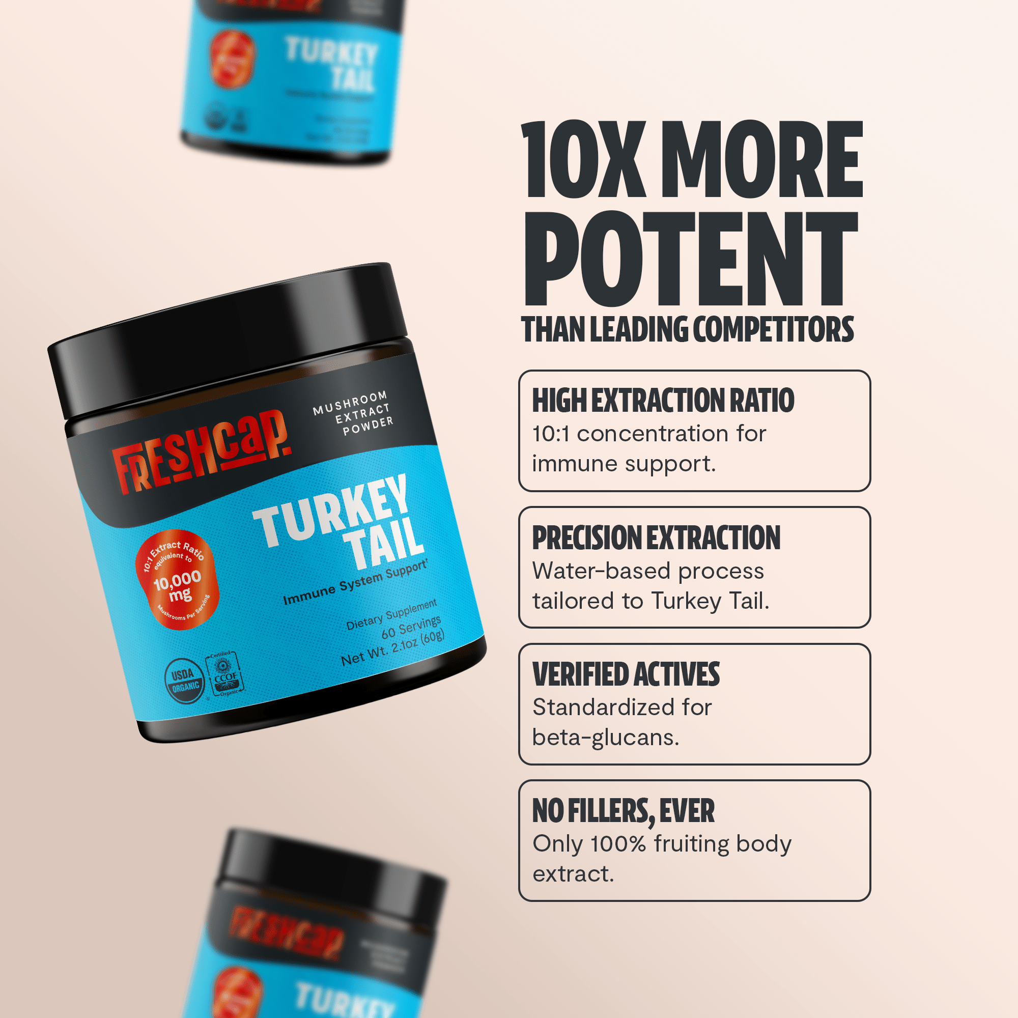 Turkey Tail Mushroom Extract Powder FreshCap Mushrooms