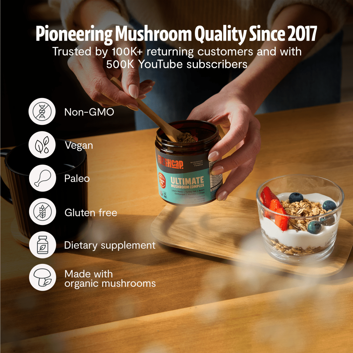 Ultimate Mushroom Complex Powder FreshCap Mushrooms