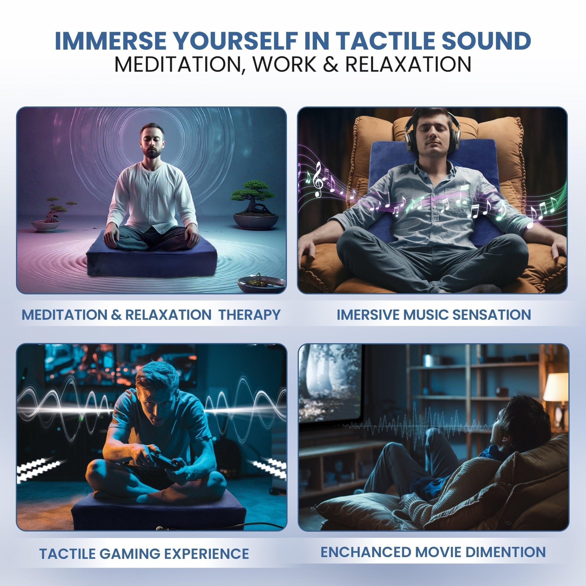 Vibroacoustic Therapy Meditation Cushion bundle with custom amplifier Vibroacoustic Solutions