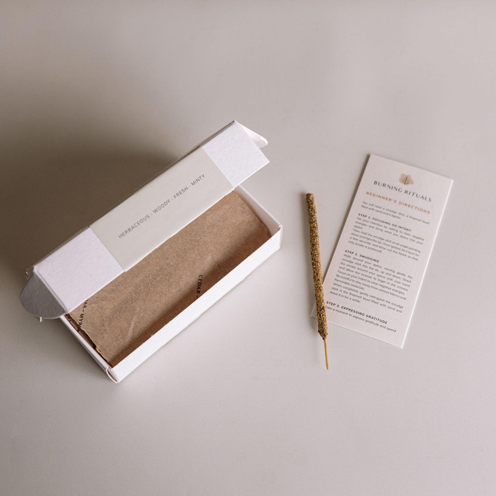 White Sage Short Incense Sticks – Hand - Rolled in Peru (30 Sticks) CEDAR AND MYRRH