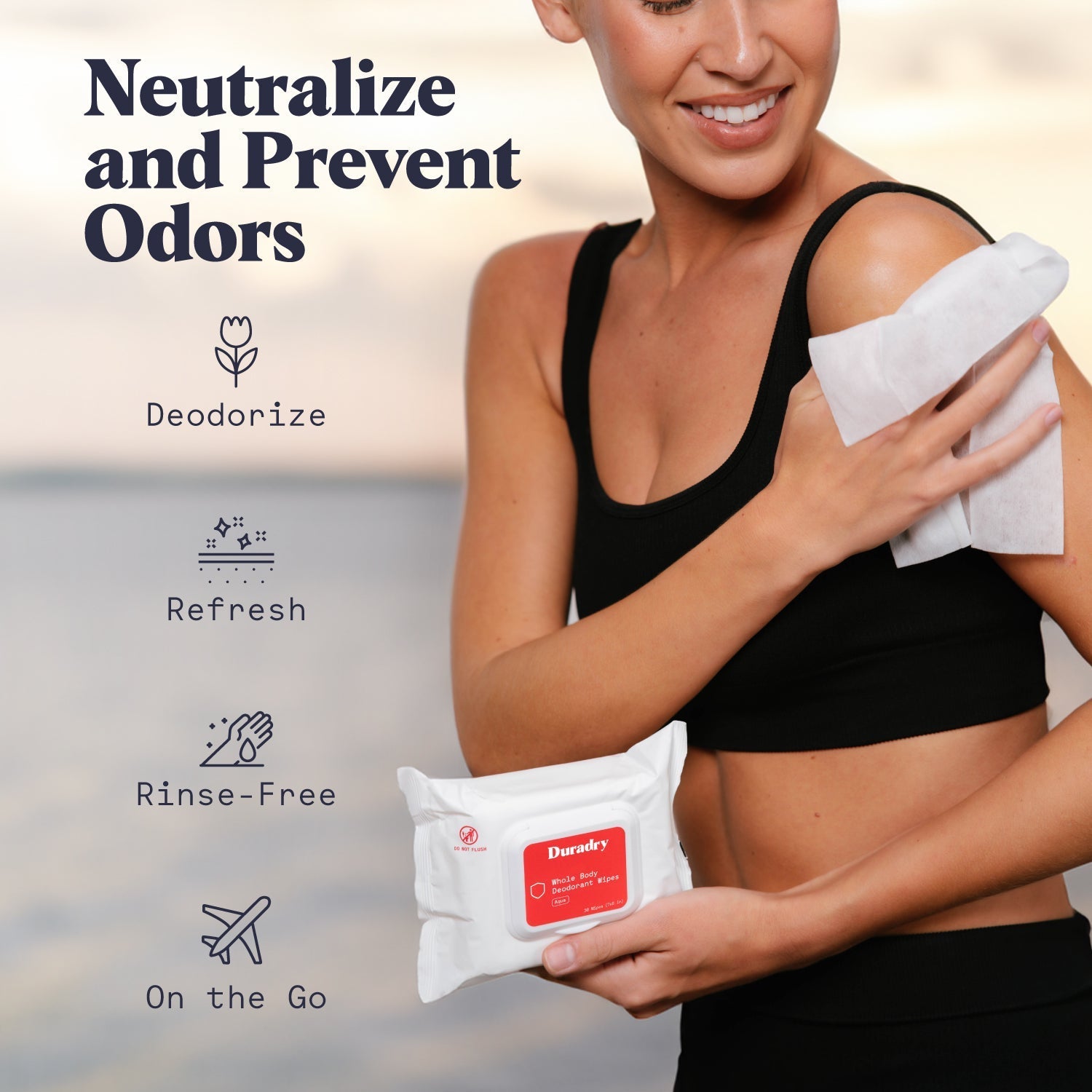 Whole Body Deodorant Wipes Duradry