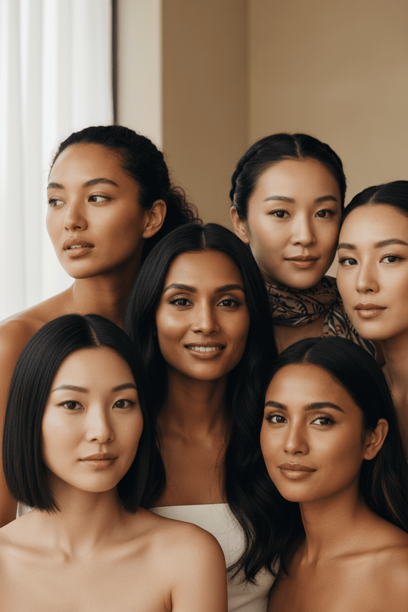 A diverse group of woman from all parts of Asia