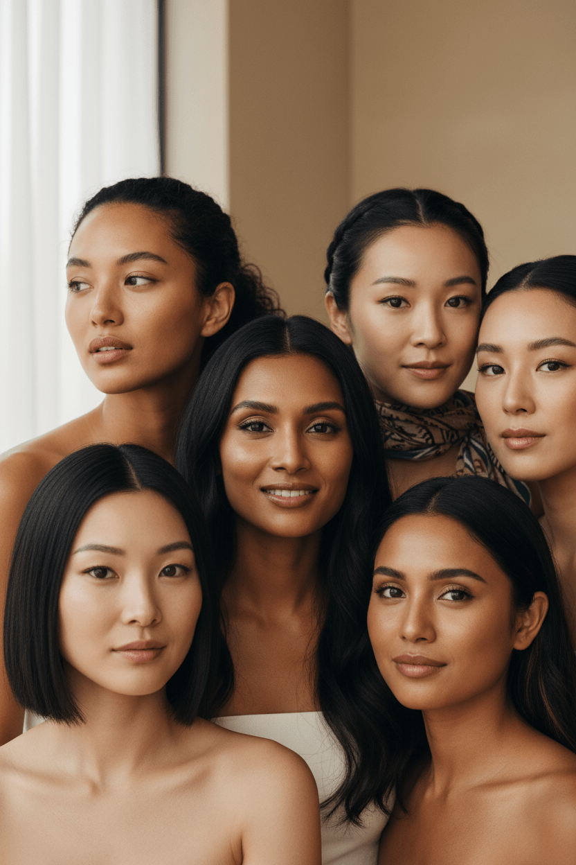 A diverse group of woman from all parts of Asia