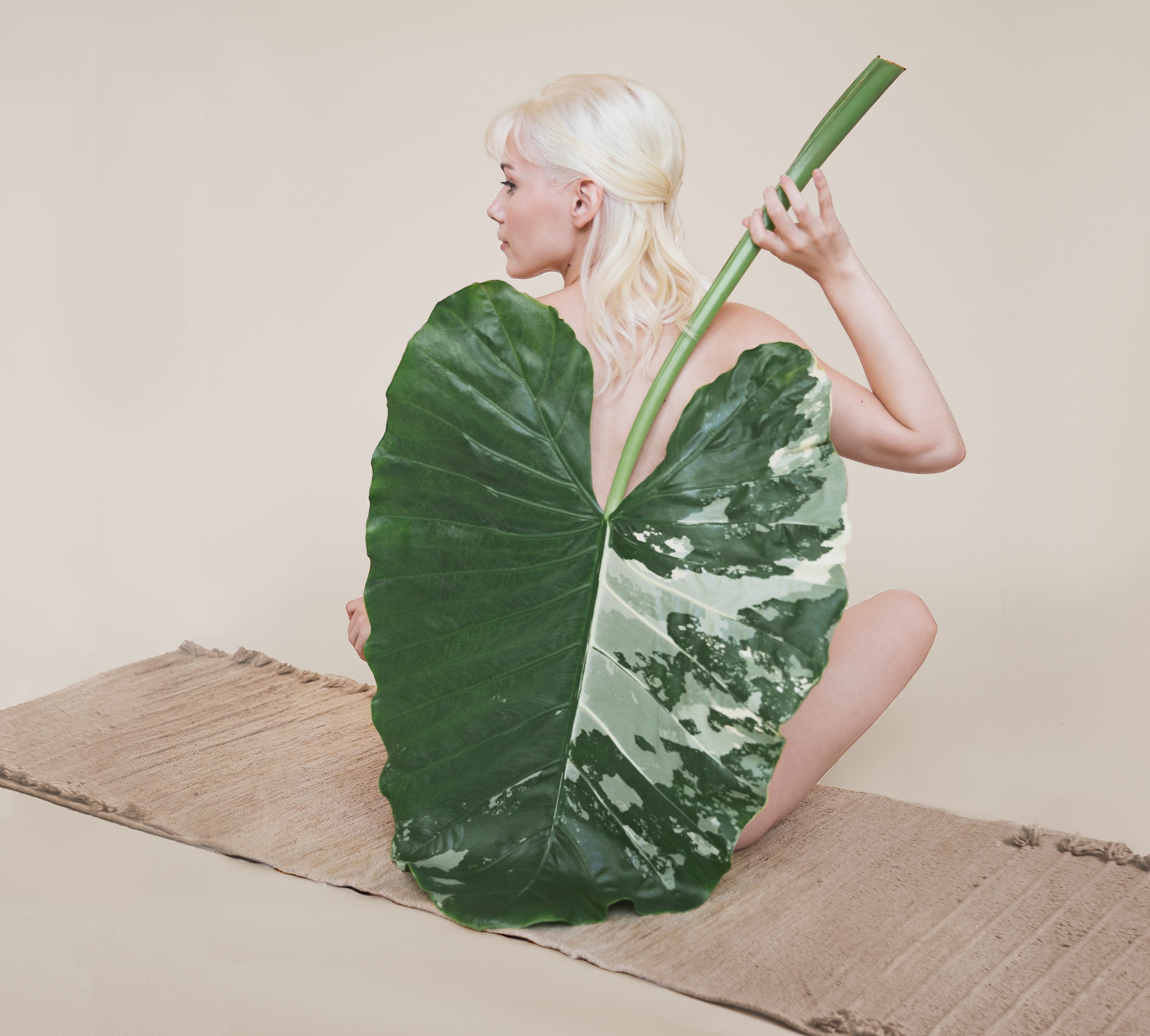 Esterilla de yoga de arcilla teñida naturalmente con hierbas