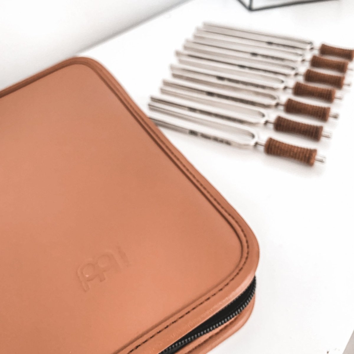 7 Chakra Healing Tuning Fork Set with Travel Case Sound Healing LAB