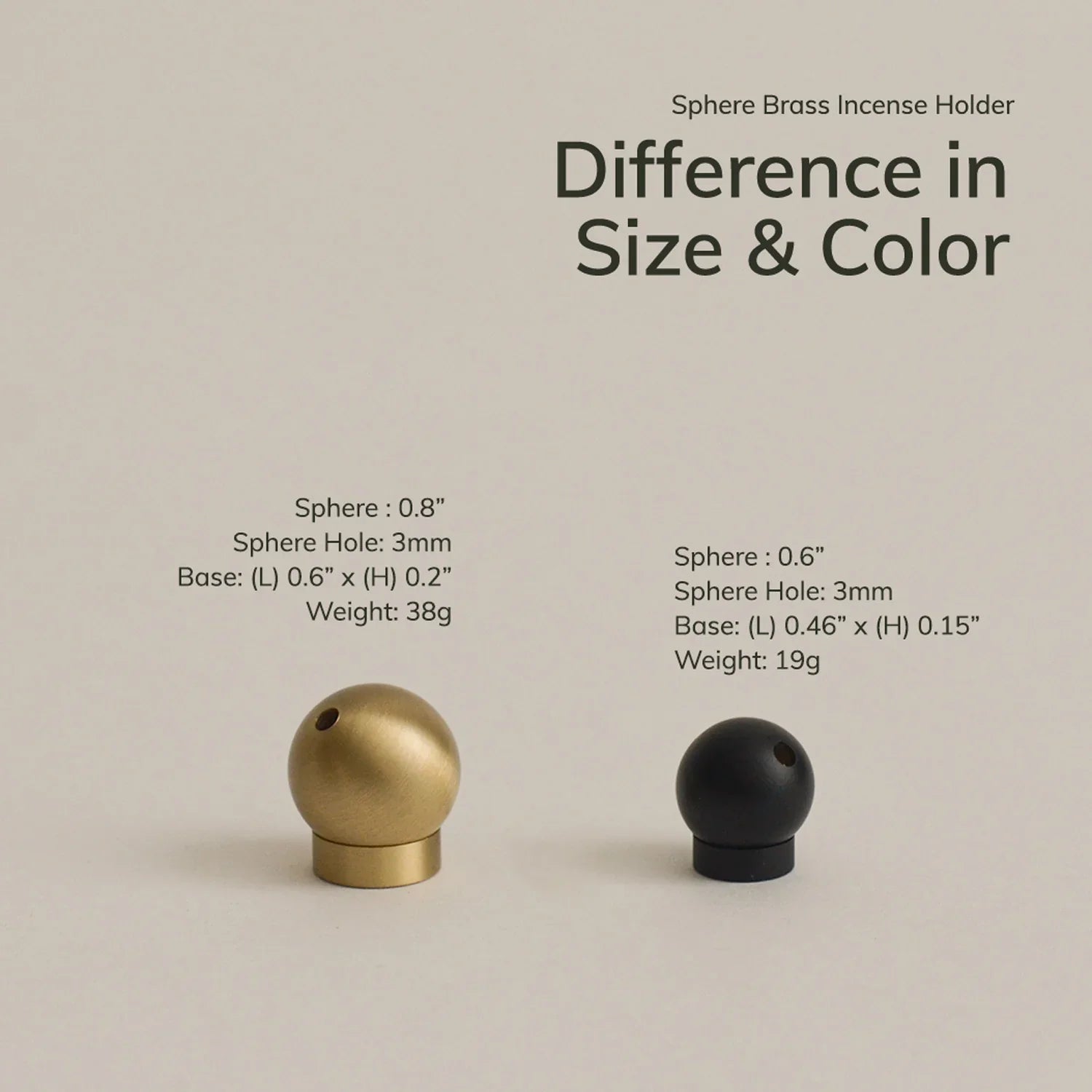 Sphere Brass Incense Holder