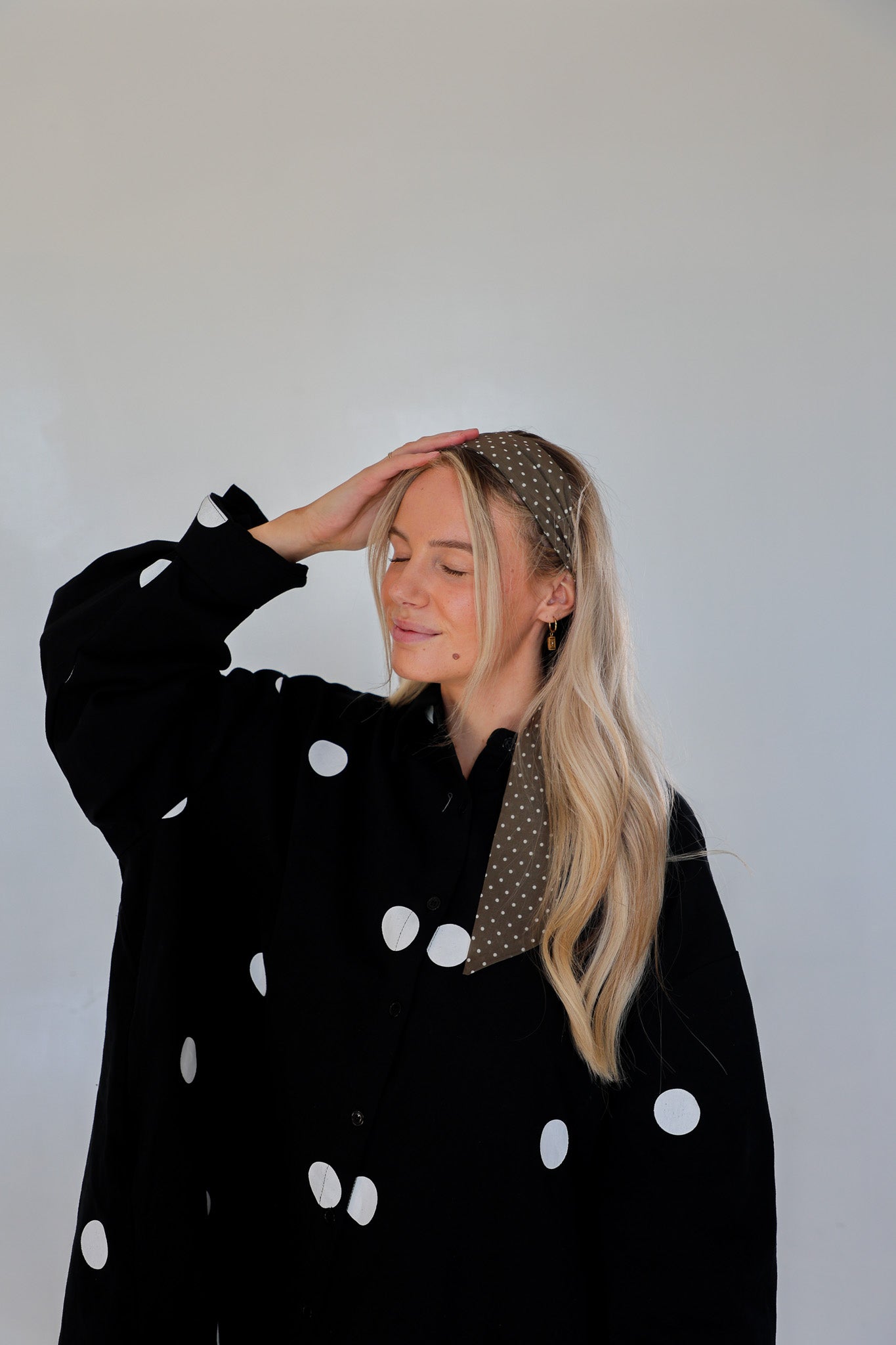 POLKA DOT HAIR SCARF