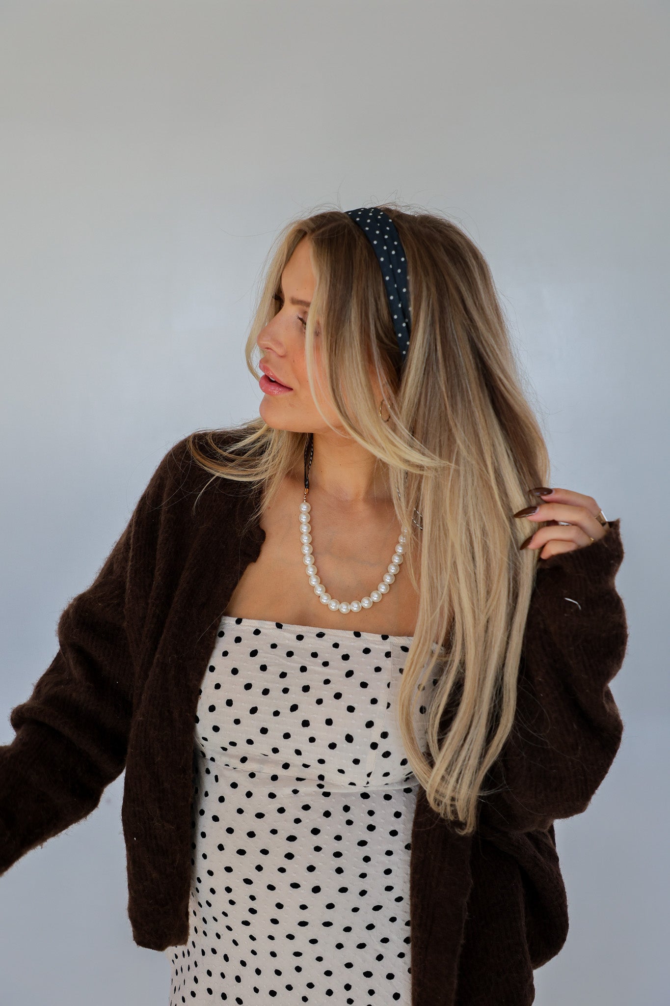 POLKA DOT HAIR SCARF