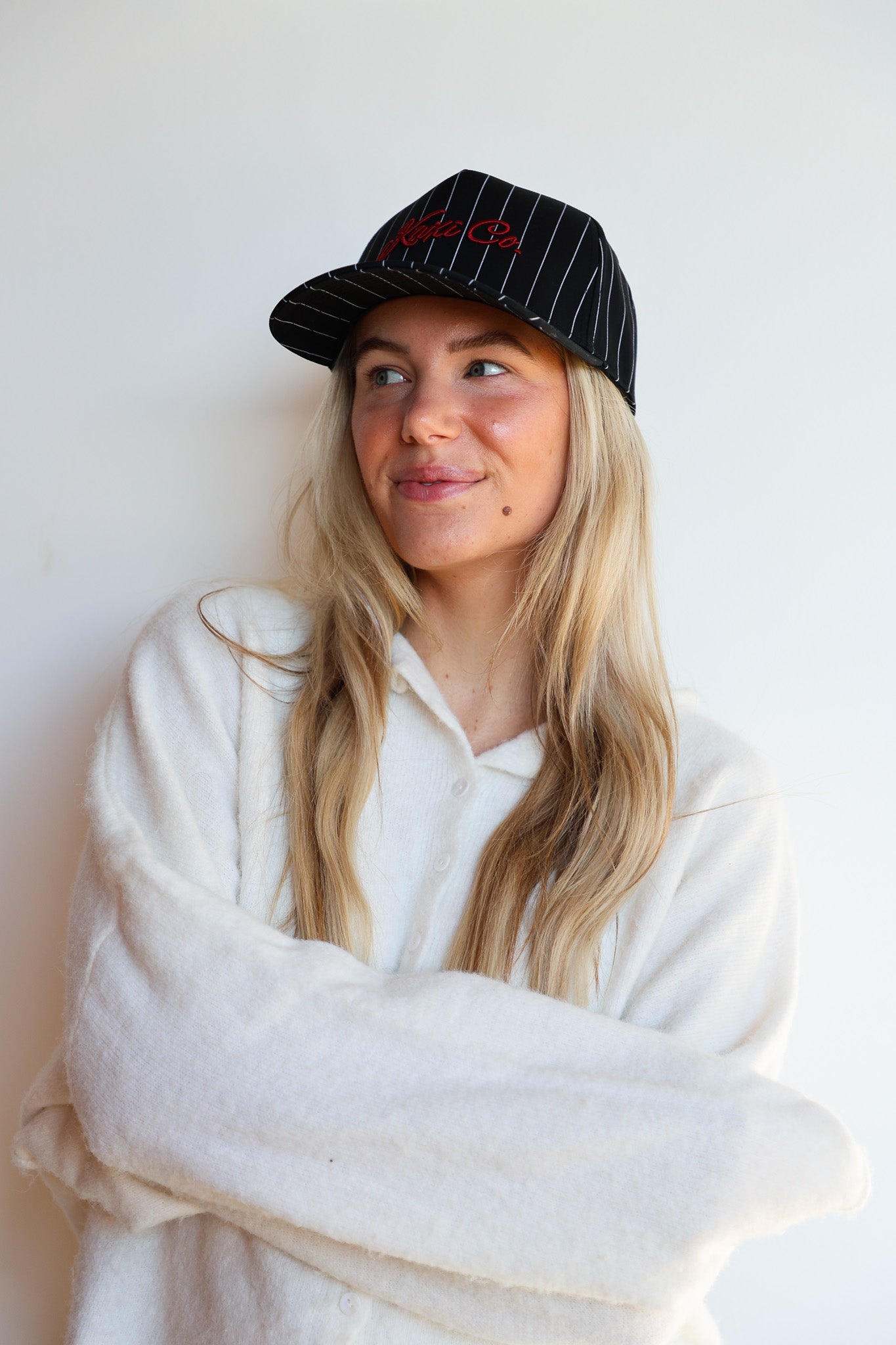 KAXI CO. PIN STRIPED TRUCKER HAT