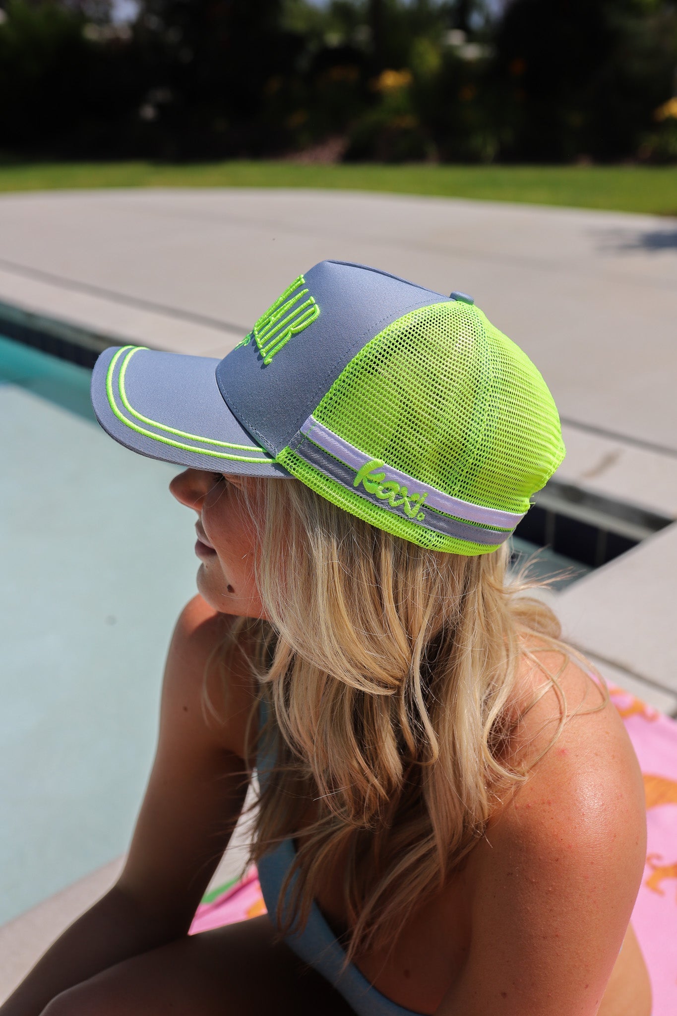 BAD HAIR DAY NEON MESH TRUCKER HAT