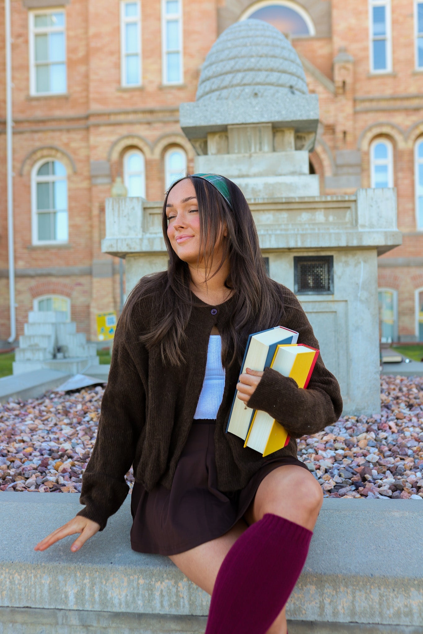 UNIVERSITY PLAID SOFT HEADBAND