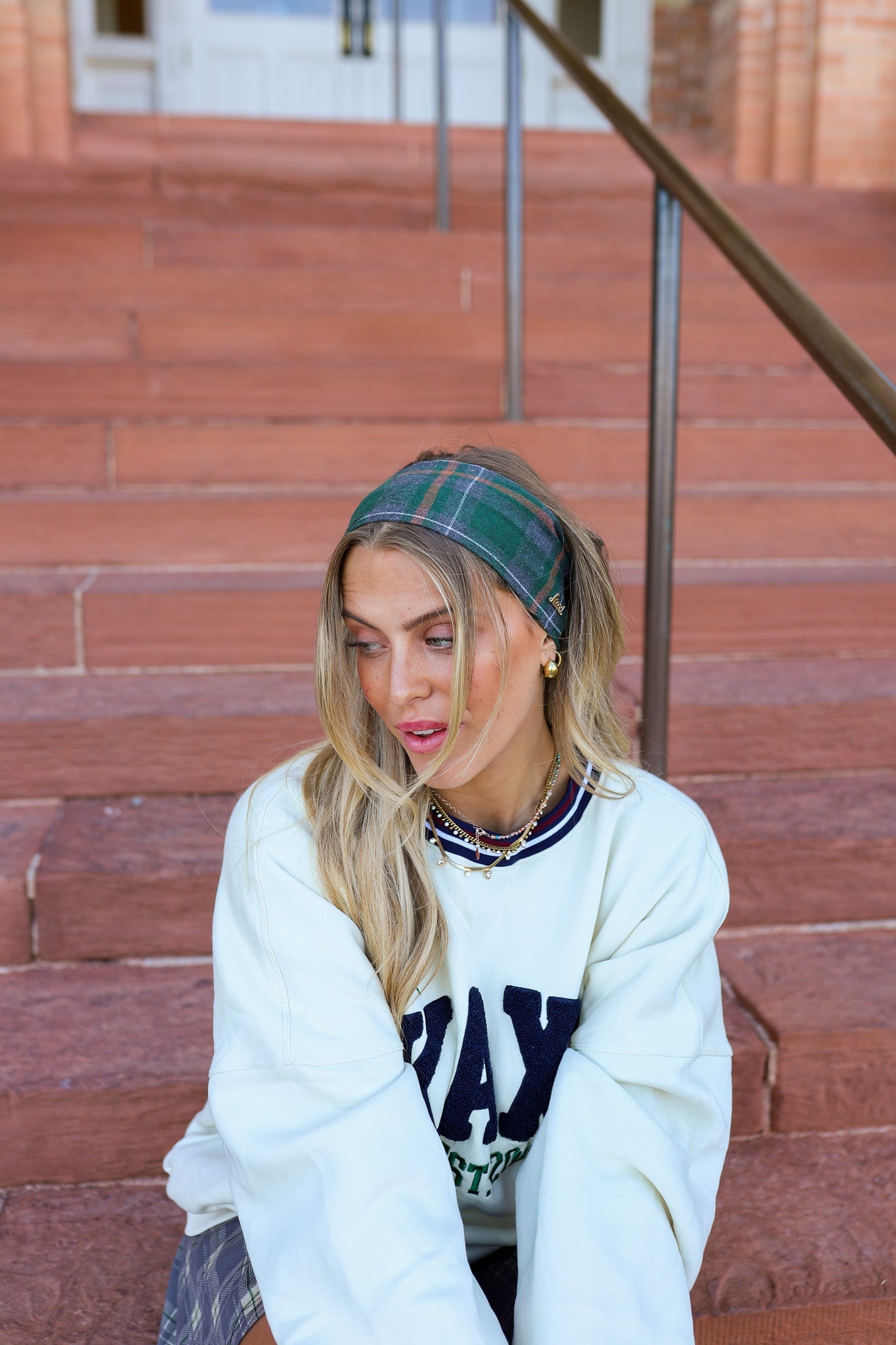 UNIVERSITY PLAID SOFT HEADBAND