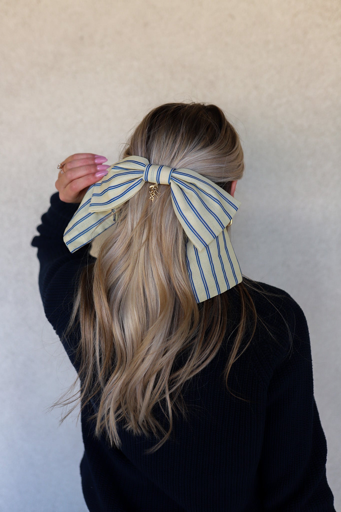 UNIVERSITY STRIPED SLOUCHY BOW