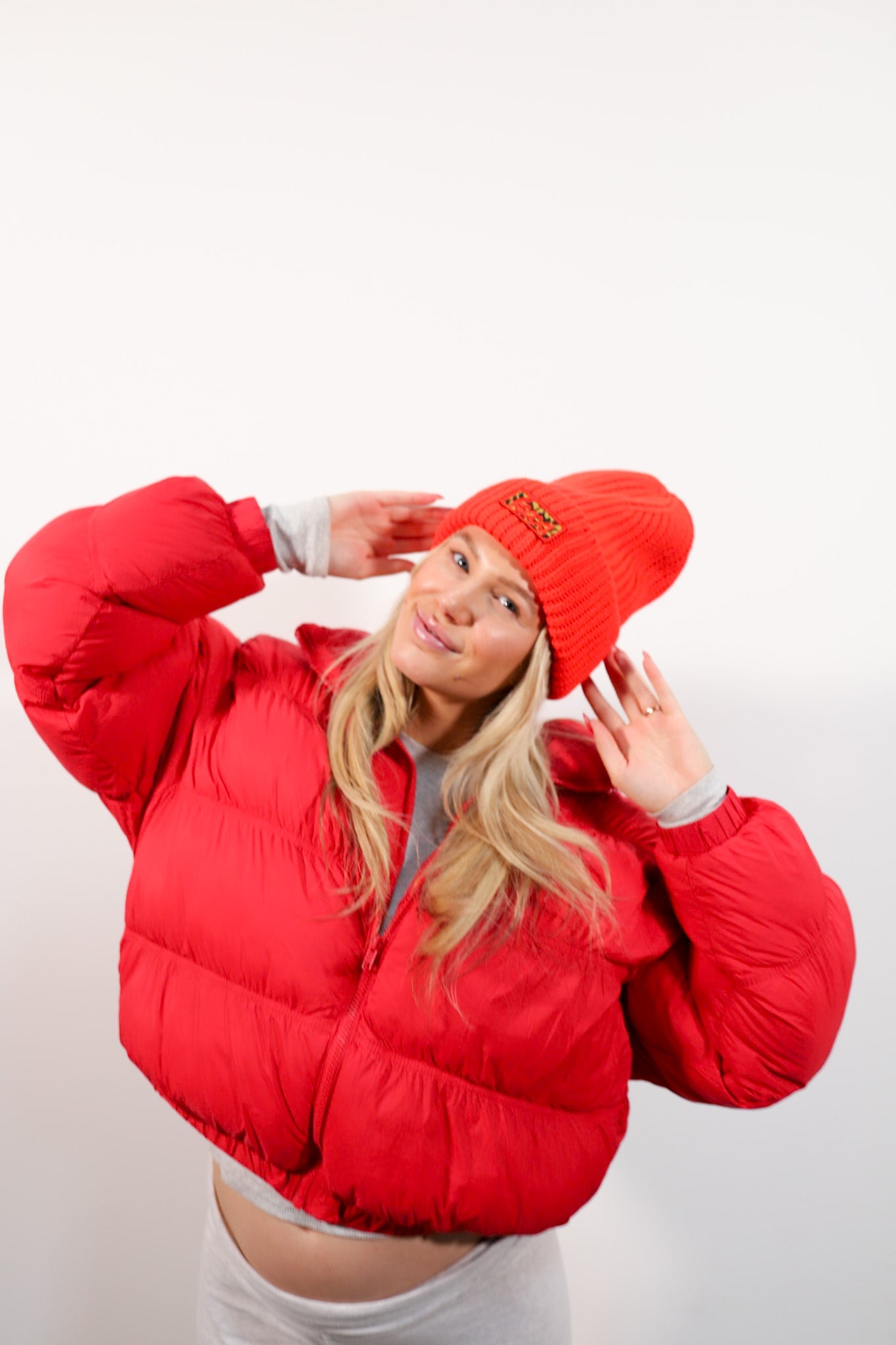 RED CHEETAH BEANIE