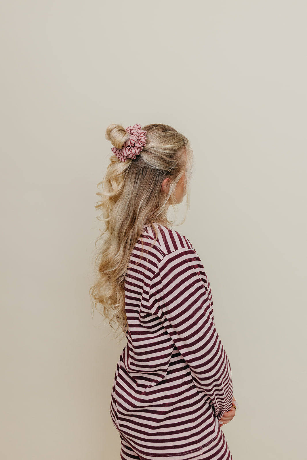 STRIPED OVERSIZED SCRUNCHIE + HEADBAND BUNDLE