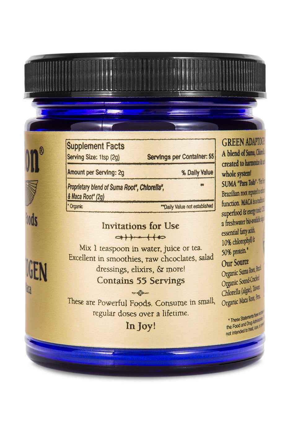 Green Adaptogen (Suma, Maca, Chlorella Blend) Sun Potion