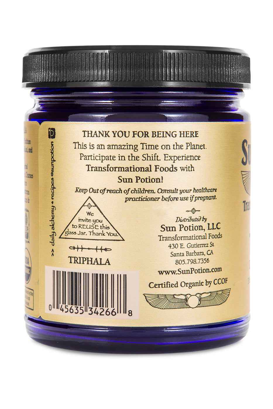 Triphala (Organic Cold Water Extract Powder) Sun Potion