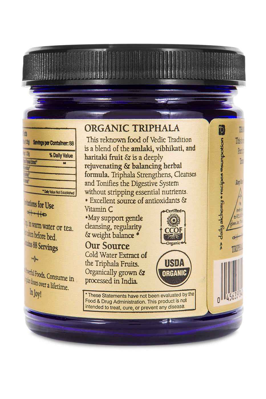 Triphala (Organic Cold Water Extract Powder) Sun Potion