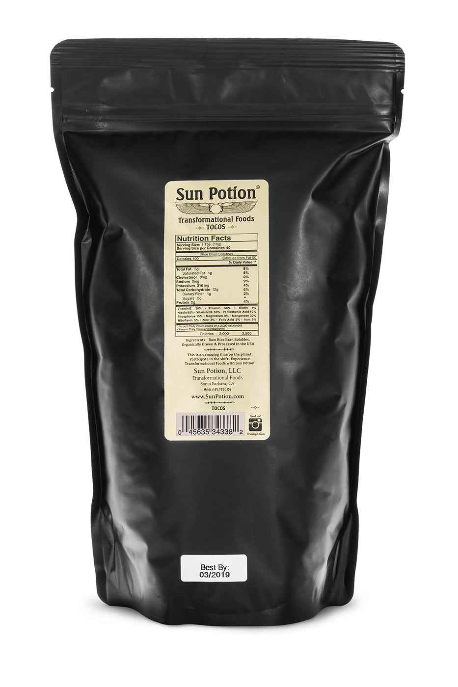 TOCOS (Rice Bran Solubles) 400G Sun Potion