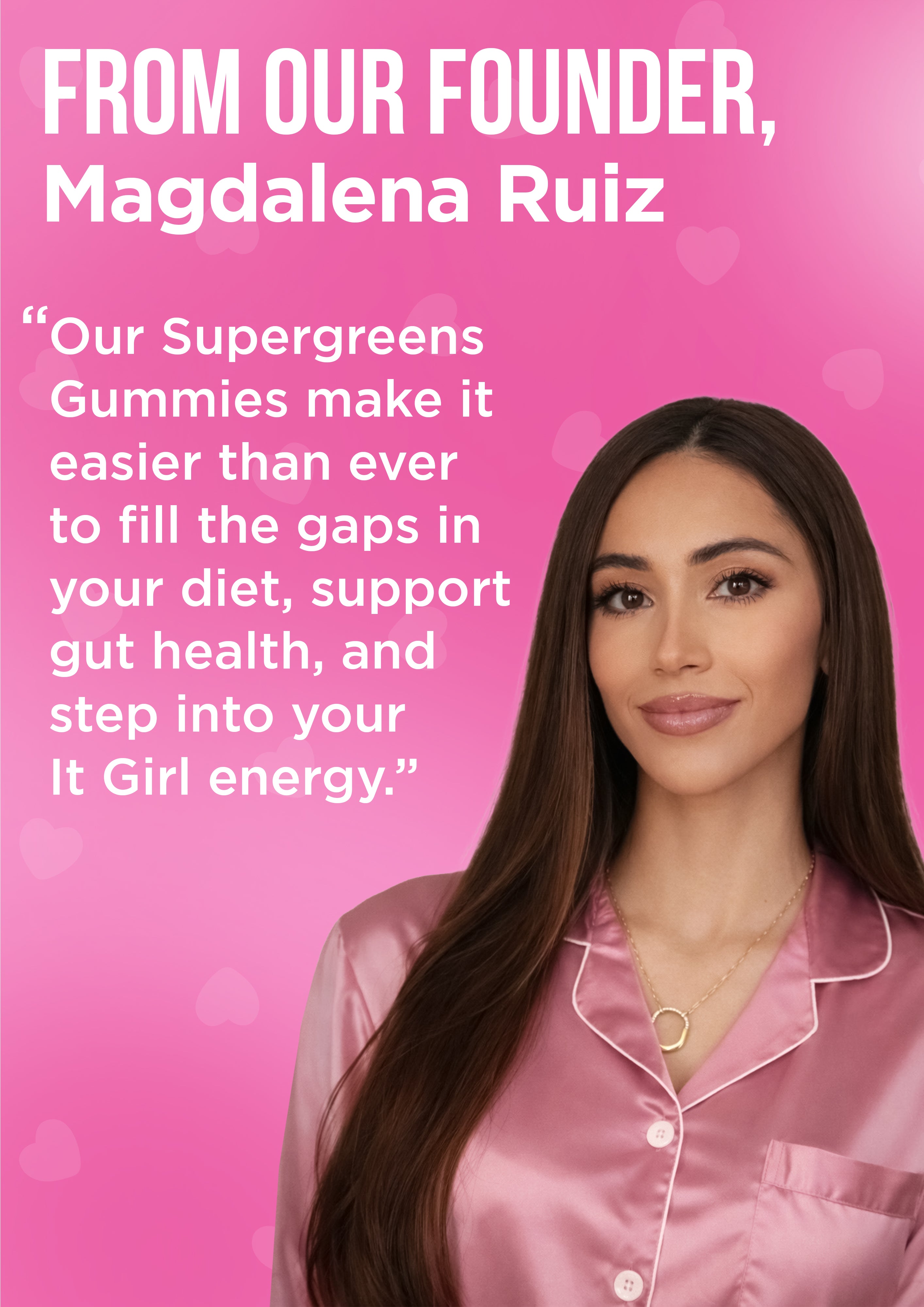 It Girl Snack - Superfoods Greens Gummies in Pink Starburst Flavor