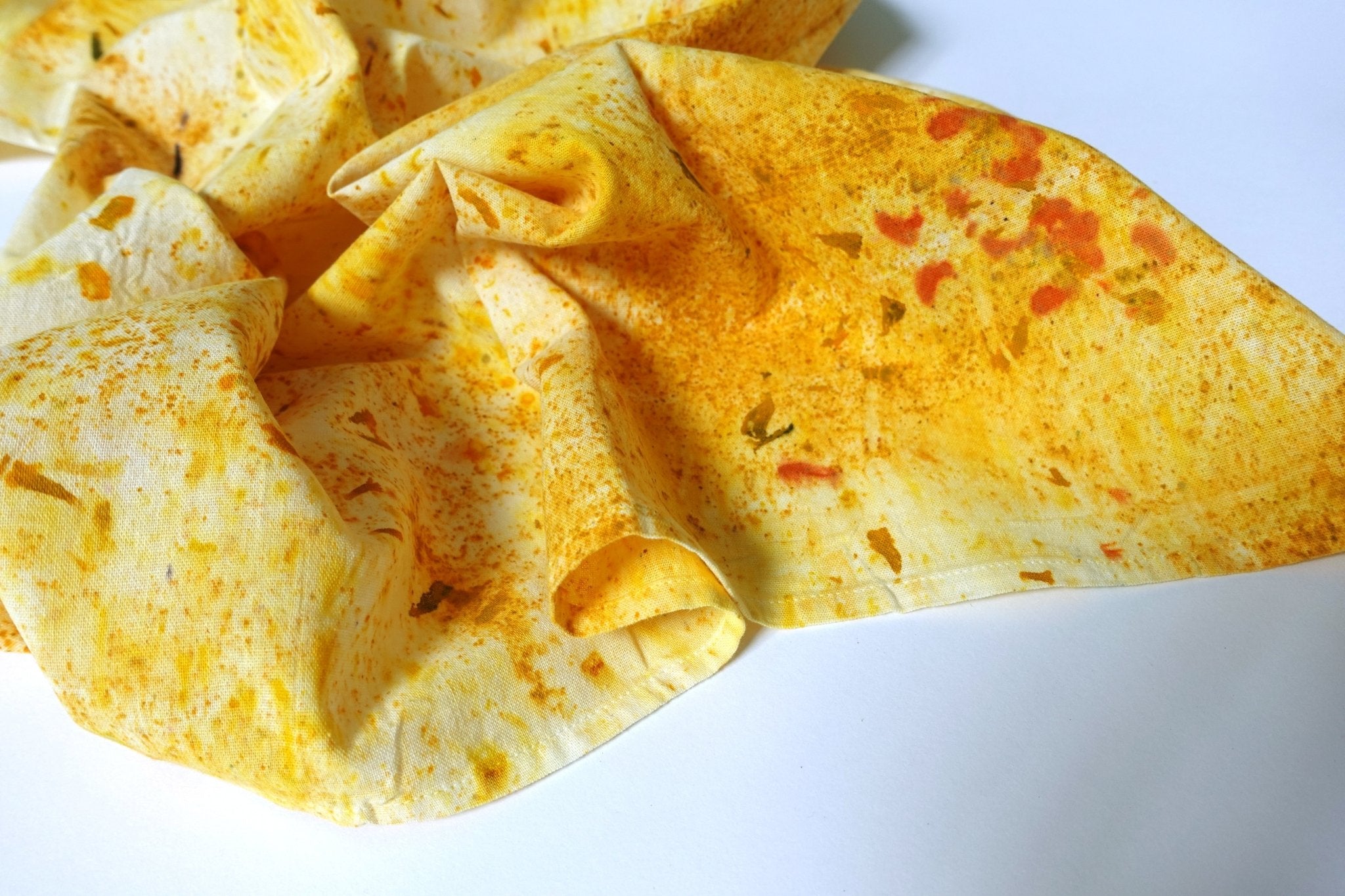 Abstract Botanically Dyed Recycled Cotton Tea Towel dyekween