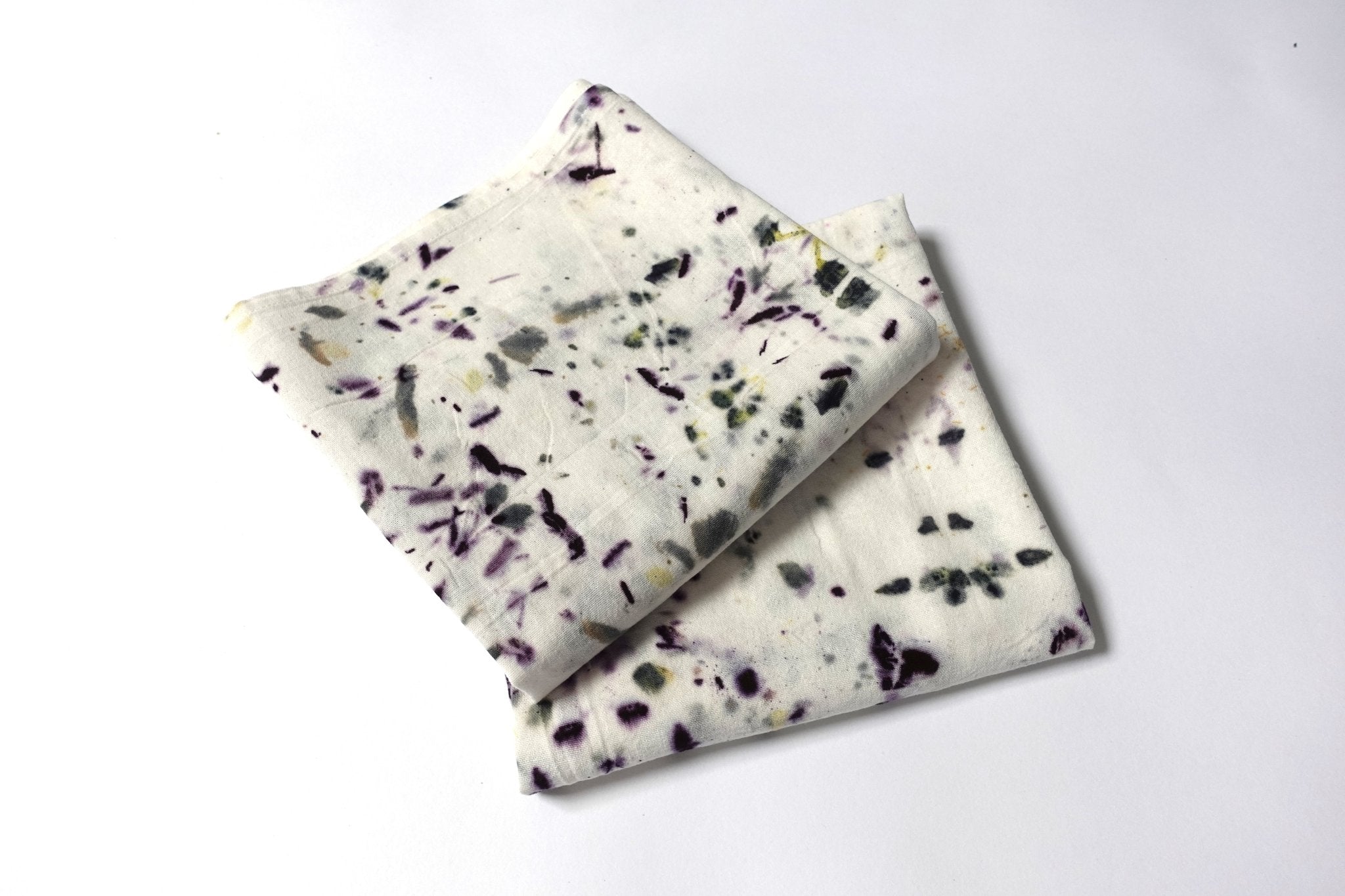 Abstract Botanically Dyed Recycled Cotton Tea Towel dyekween