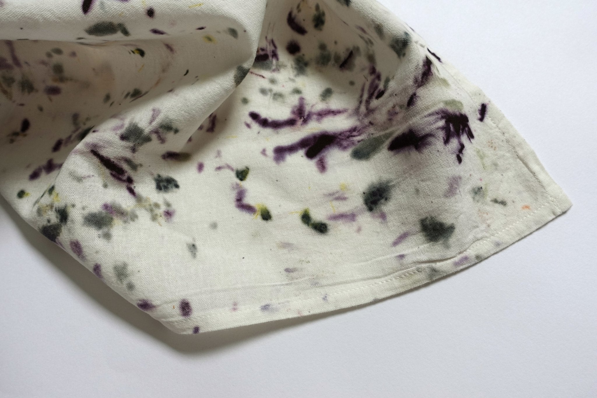Abstract Botanically Dyed Recycled Cotton Tea Towel dyekween