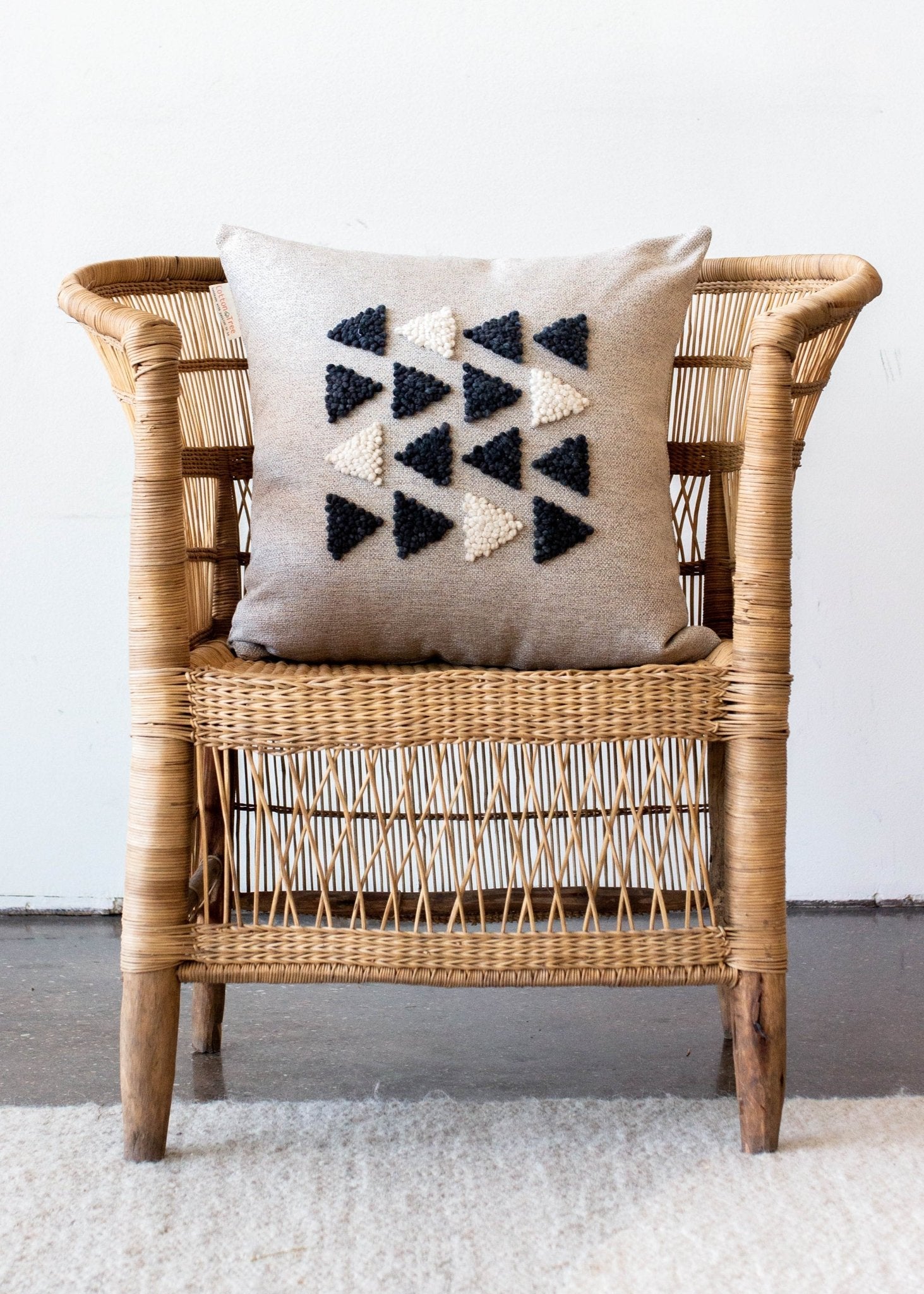 AfriScandi Harvest Wool + Cotton Throw Pillow Kanju Interiors