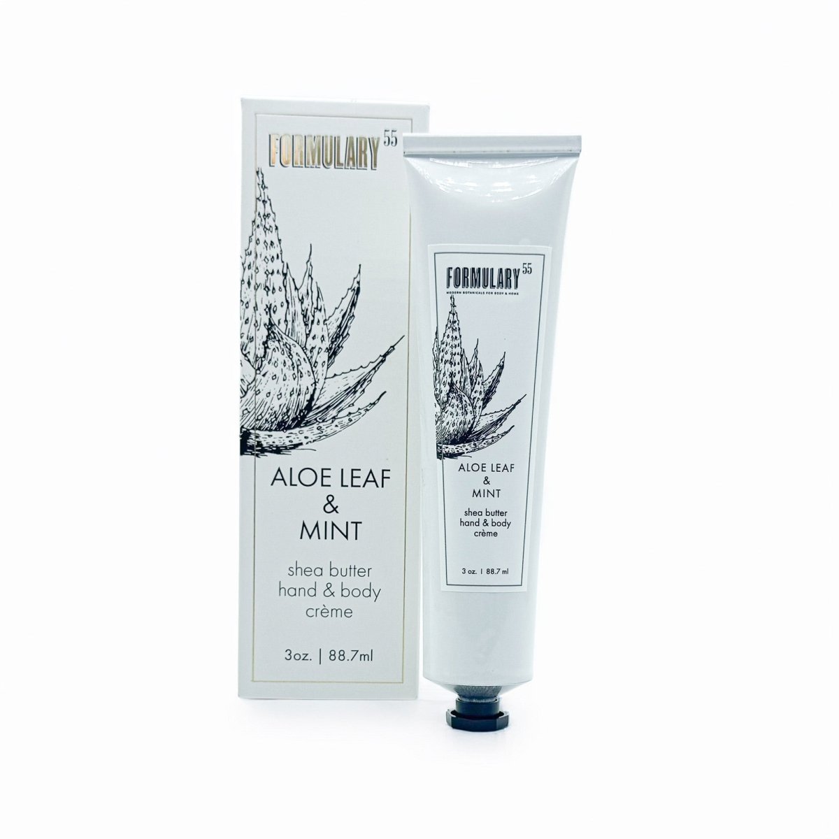 Aloe Leaf & Mint - On-the-Go Shea Butter Hand and Body Creme Tube Formulary 55