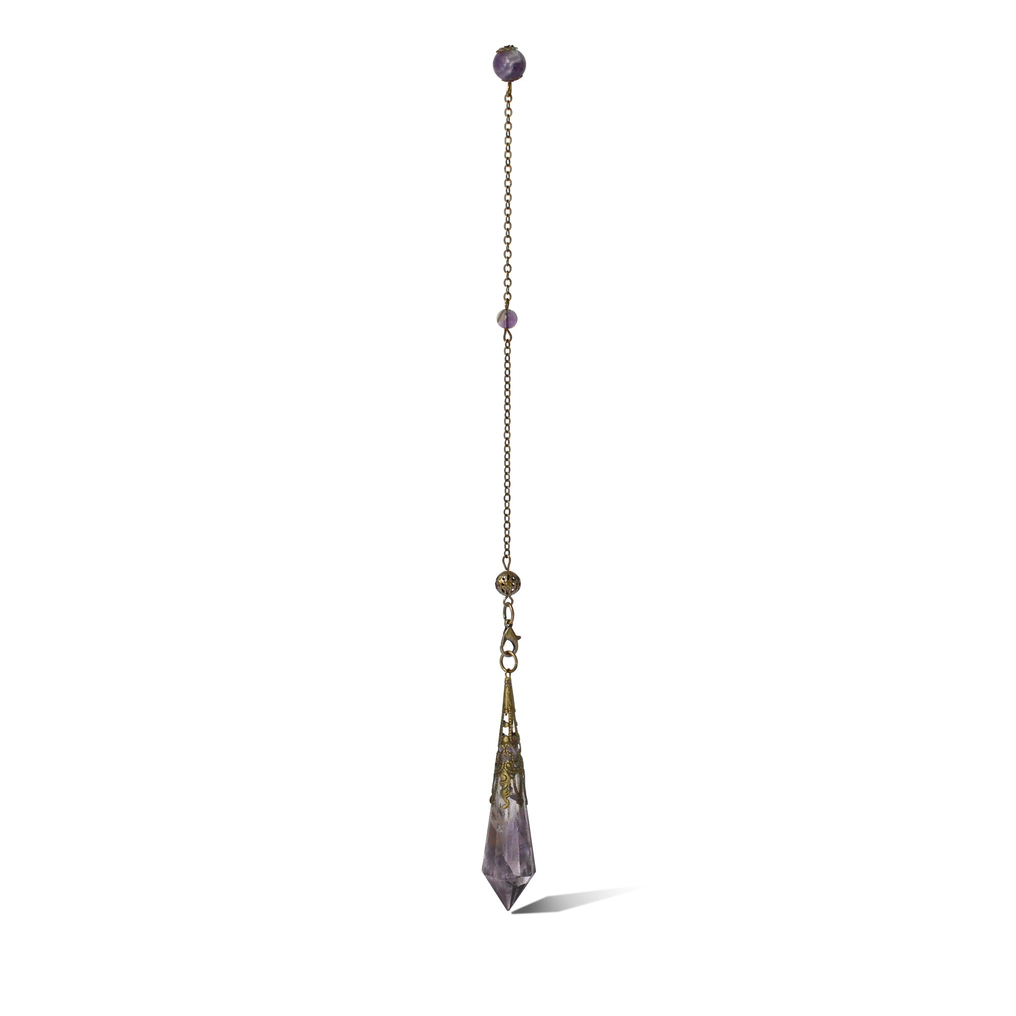Amethyst Crystal Divination Pendulum CEDAR AND MYRRH