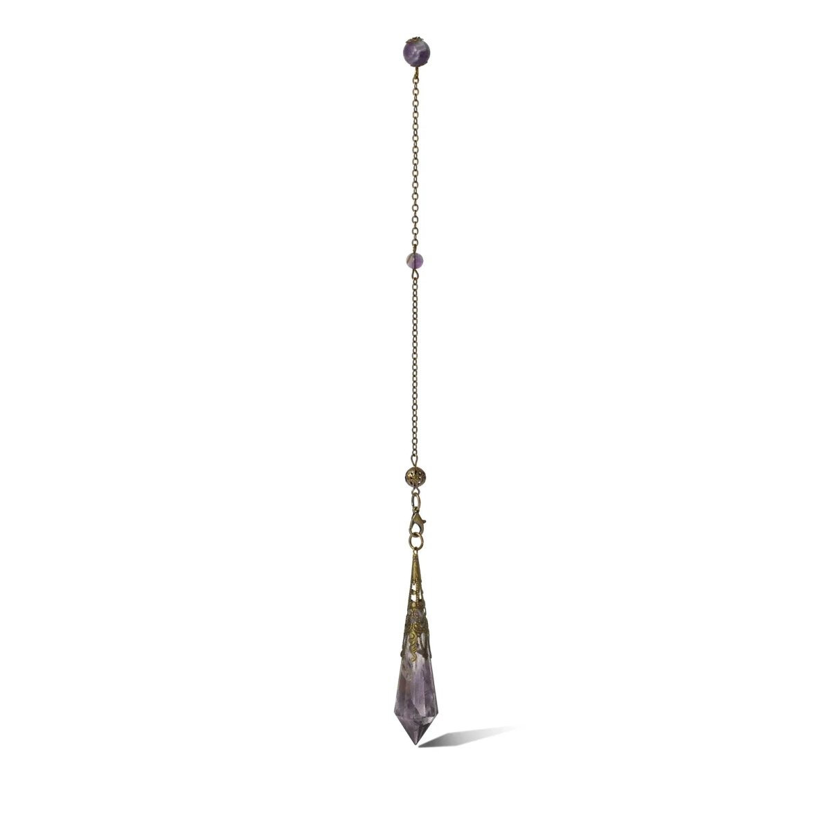 Amethyst Crystal Divination Pendulum CEDAR AND MYRRH