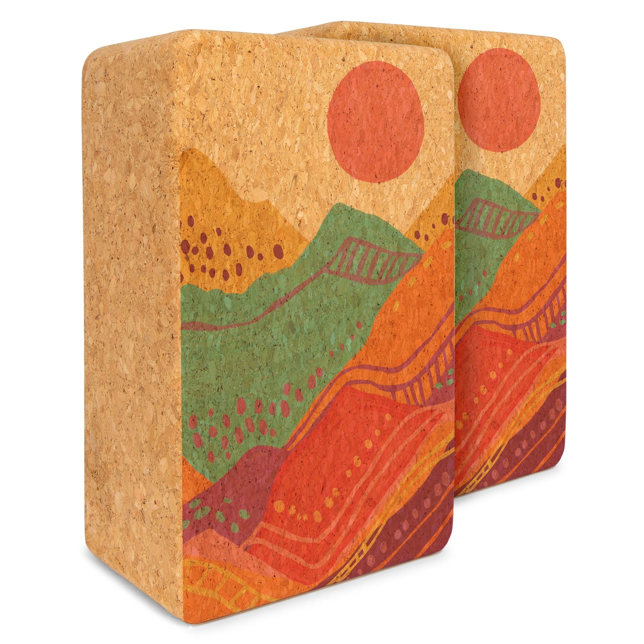 Artist Cork Yoga Block Set Yoloha Yoga
