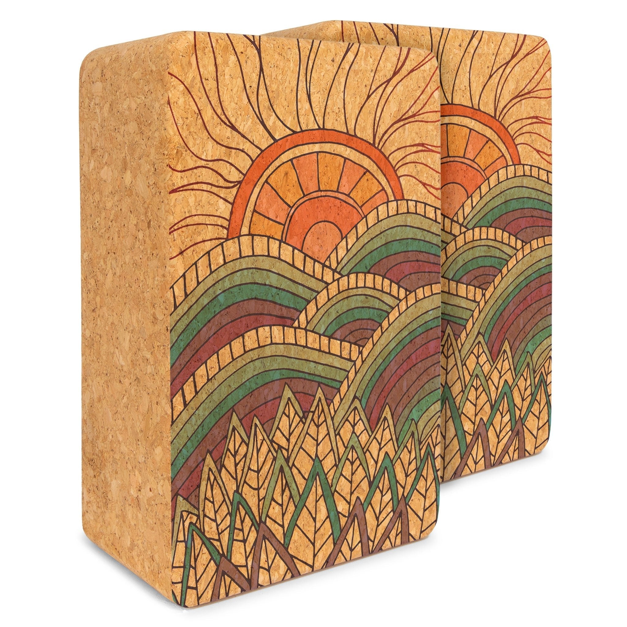 Artist Cork Yoga Block Set Yoloha Yoga