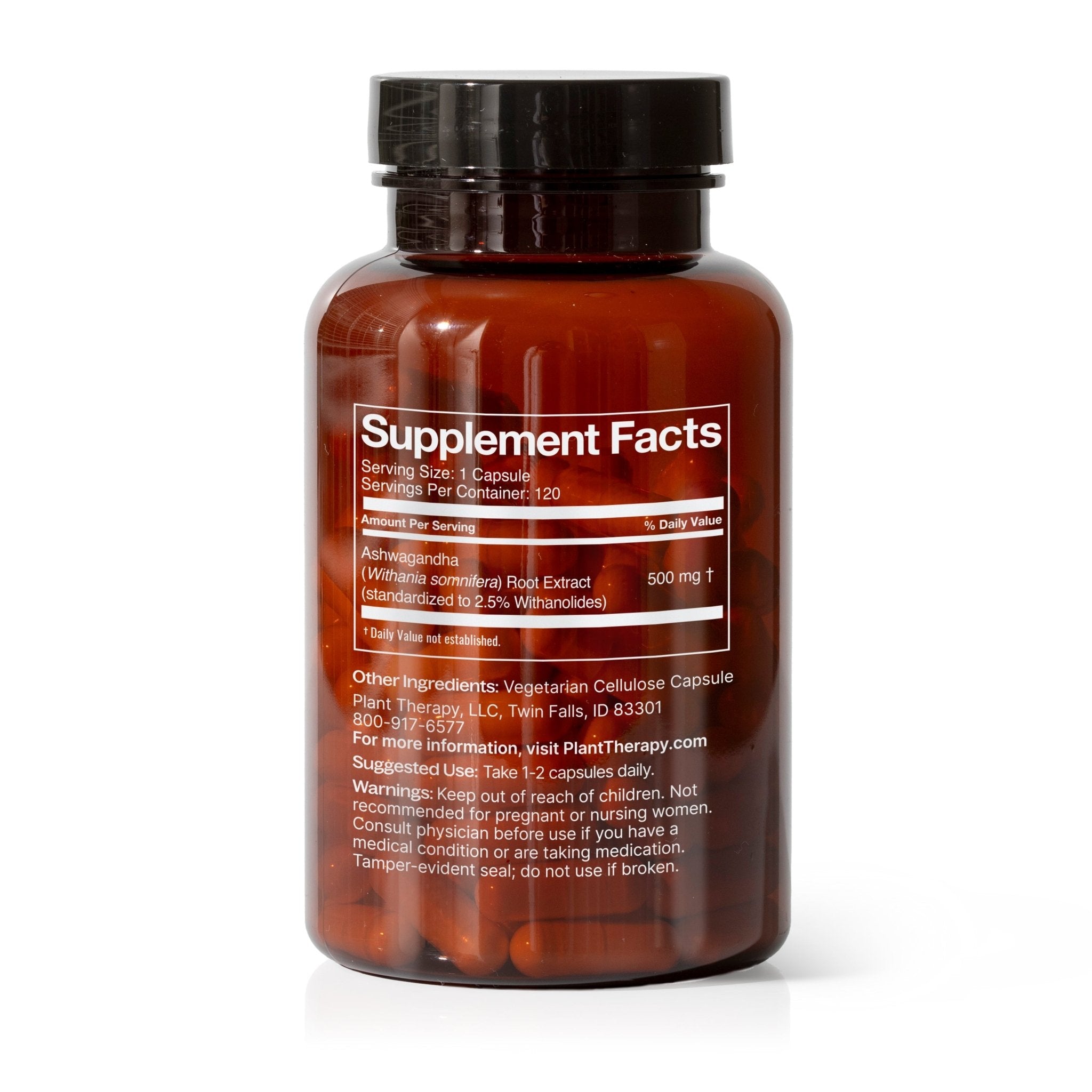 Ashwagandha Herbal Supplement - 120 Capsules Plant Therapy