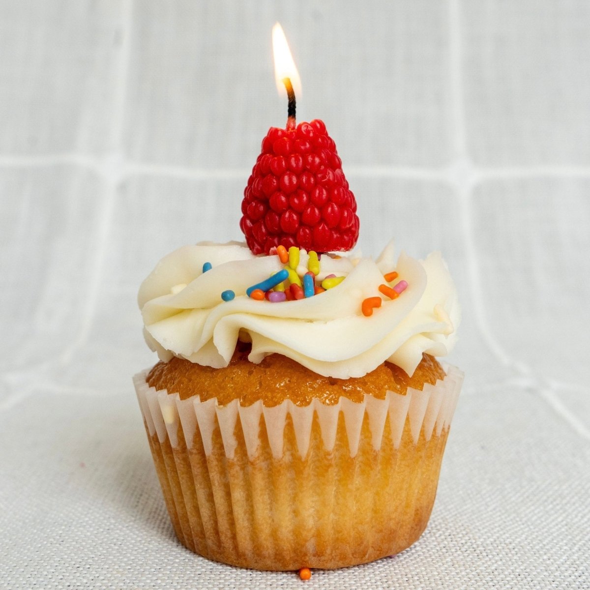 Beeswax Raspberry Birthday Candles Happy Organics