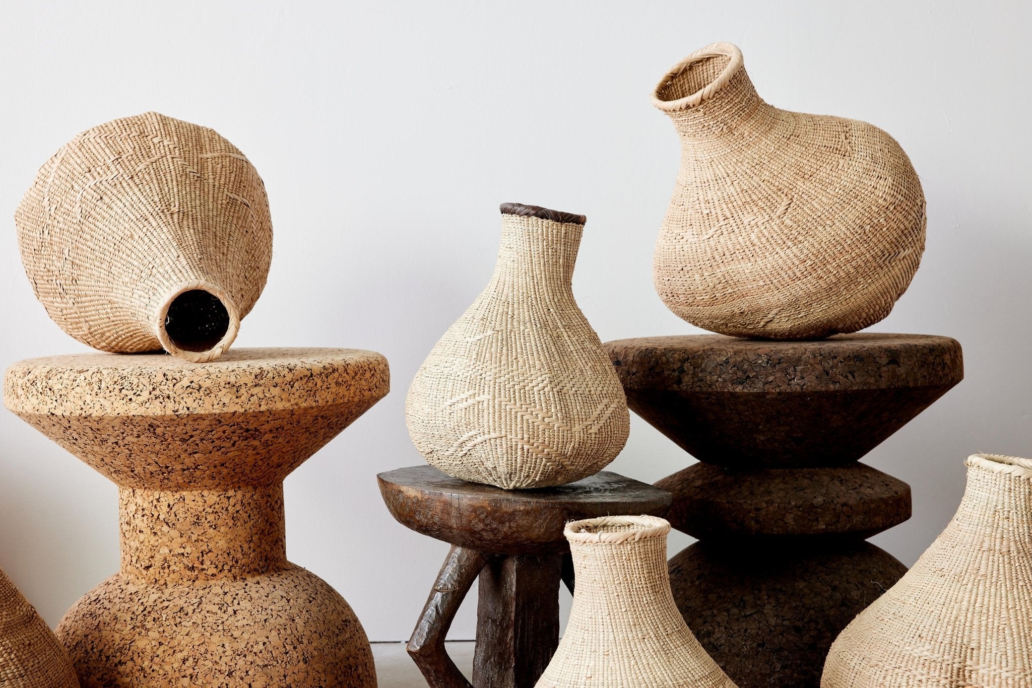 Binga Nongo Natural Woven Gourd Basket Kanju Interiors